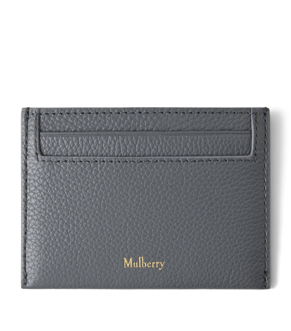 Mulberry Leather Heritage Card Holder Foggy Grey