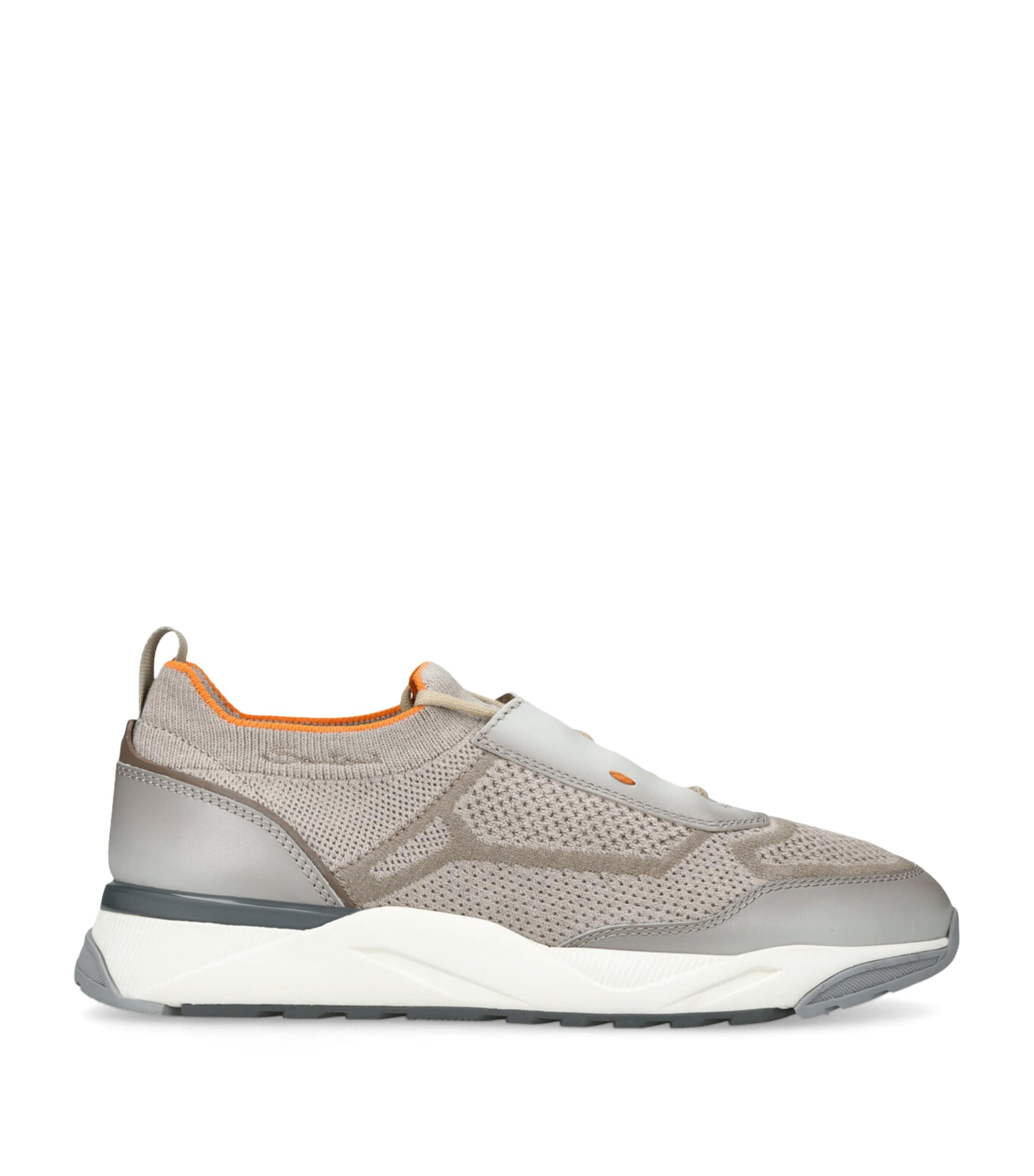 Santoni Tech-Knit Innova Sneakers Beige