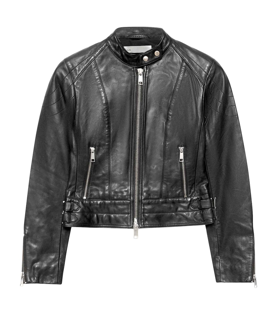 AllSaints Womens Comet Leather Jacket Black