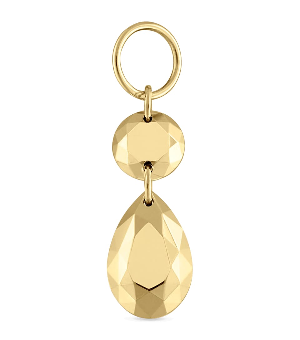 Double Faceted Gold Charm