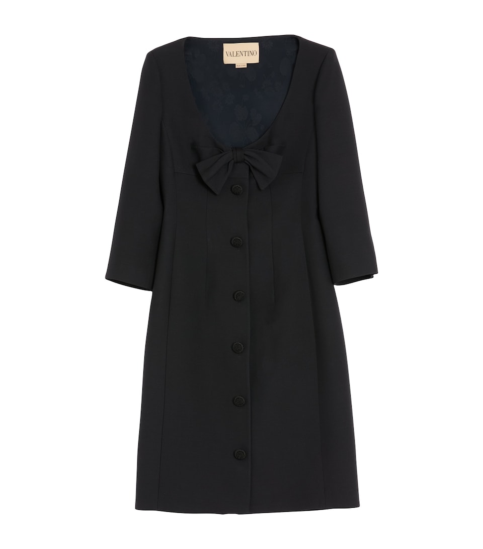 Virgin Wool-Silk Midi Dress