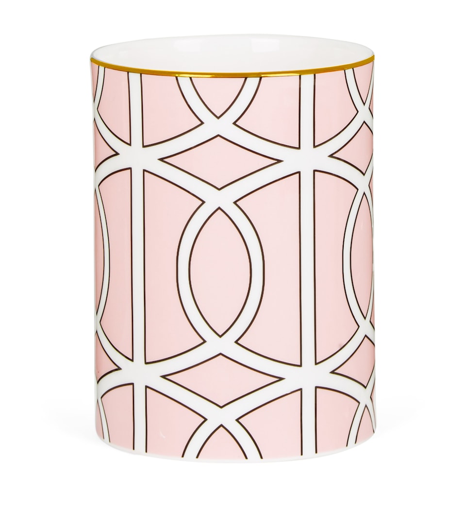 O.W.London Small Bone China Loop Vase (11.5cm) Blush