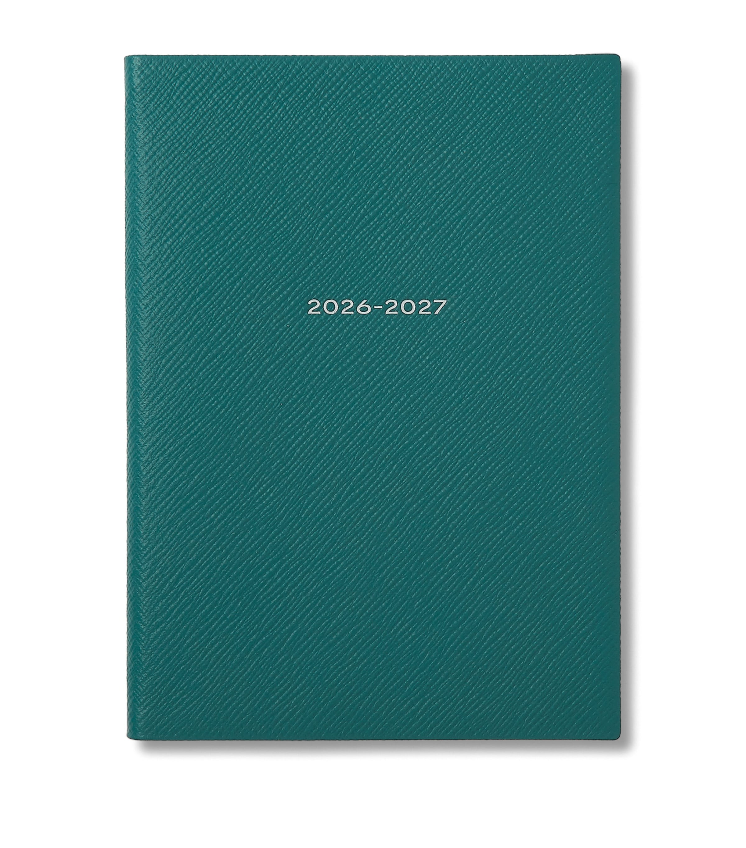 Smythson Leather Soho Weekly Diary 2026-2027 Petrol