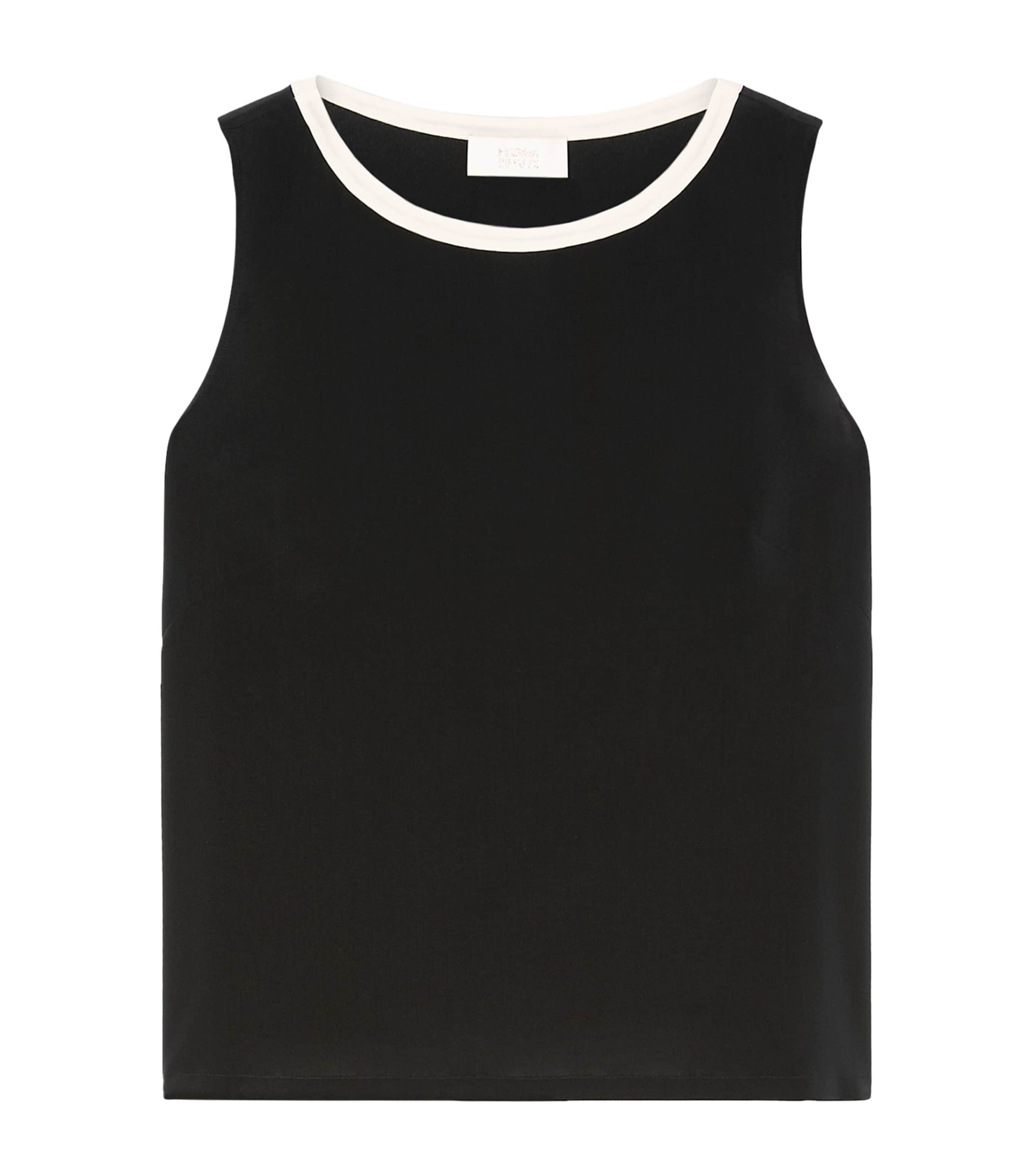 Marina Rinaldi Womens Silk Sleeveless Top Black