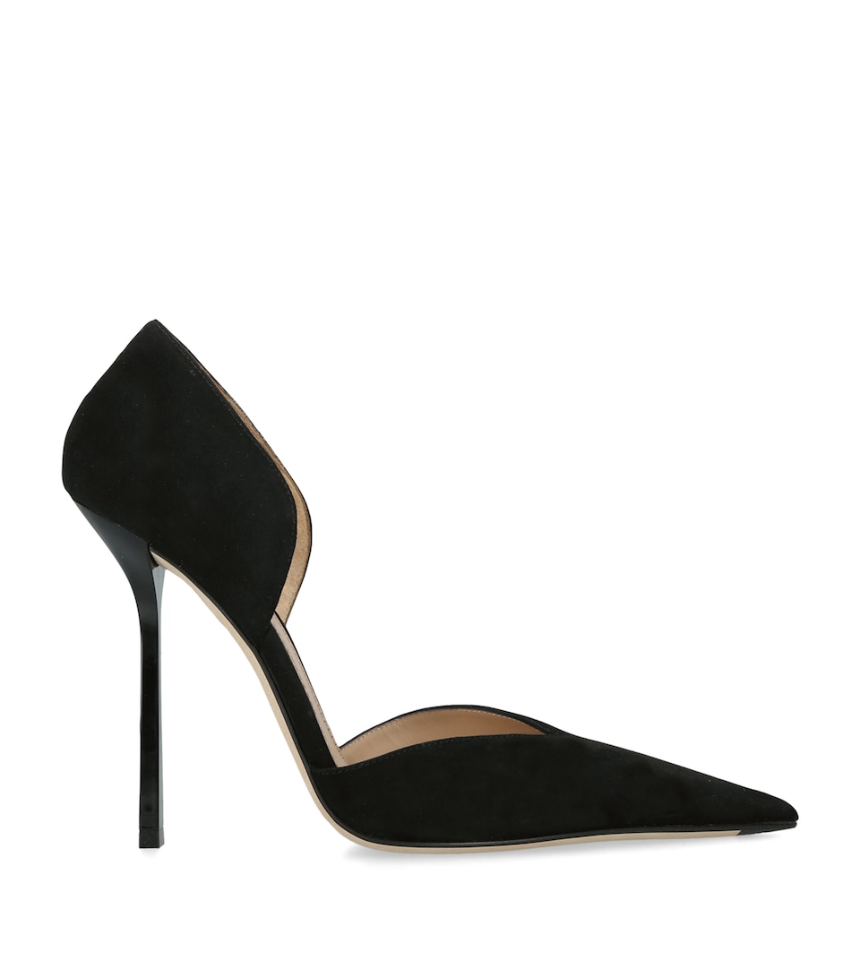 Victoria Beckham Suede Angle D'Orsay Pumps 115 Black