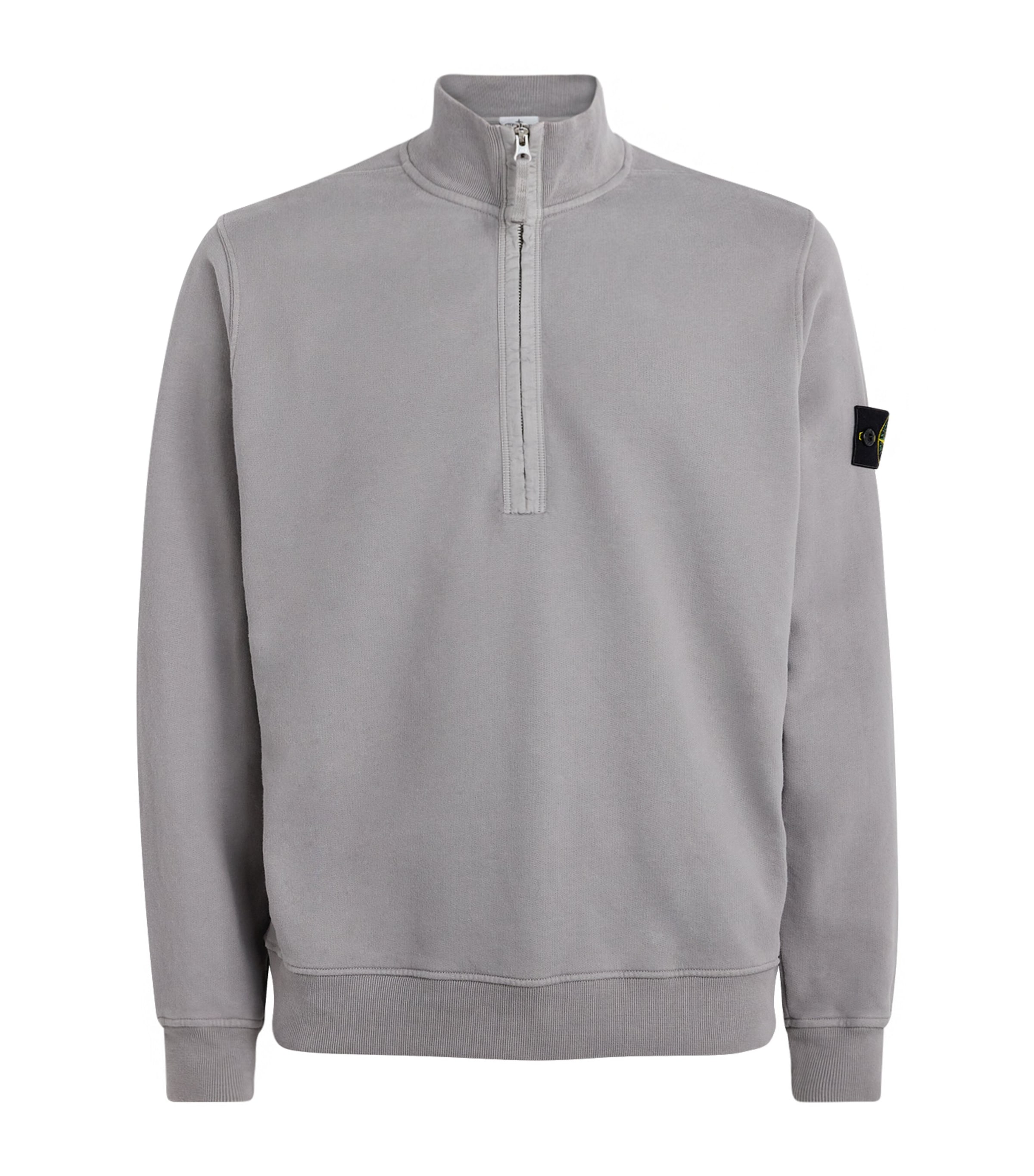 Stone Island Mens Organic Cotton Half-Zip Sweater