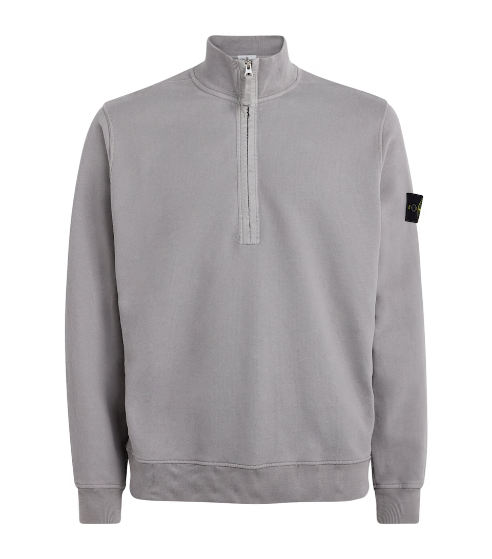 Stone Island Mens Organic Cotton Half-Zip Sweater