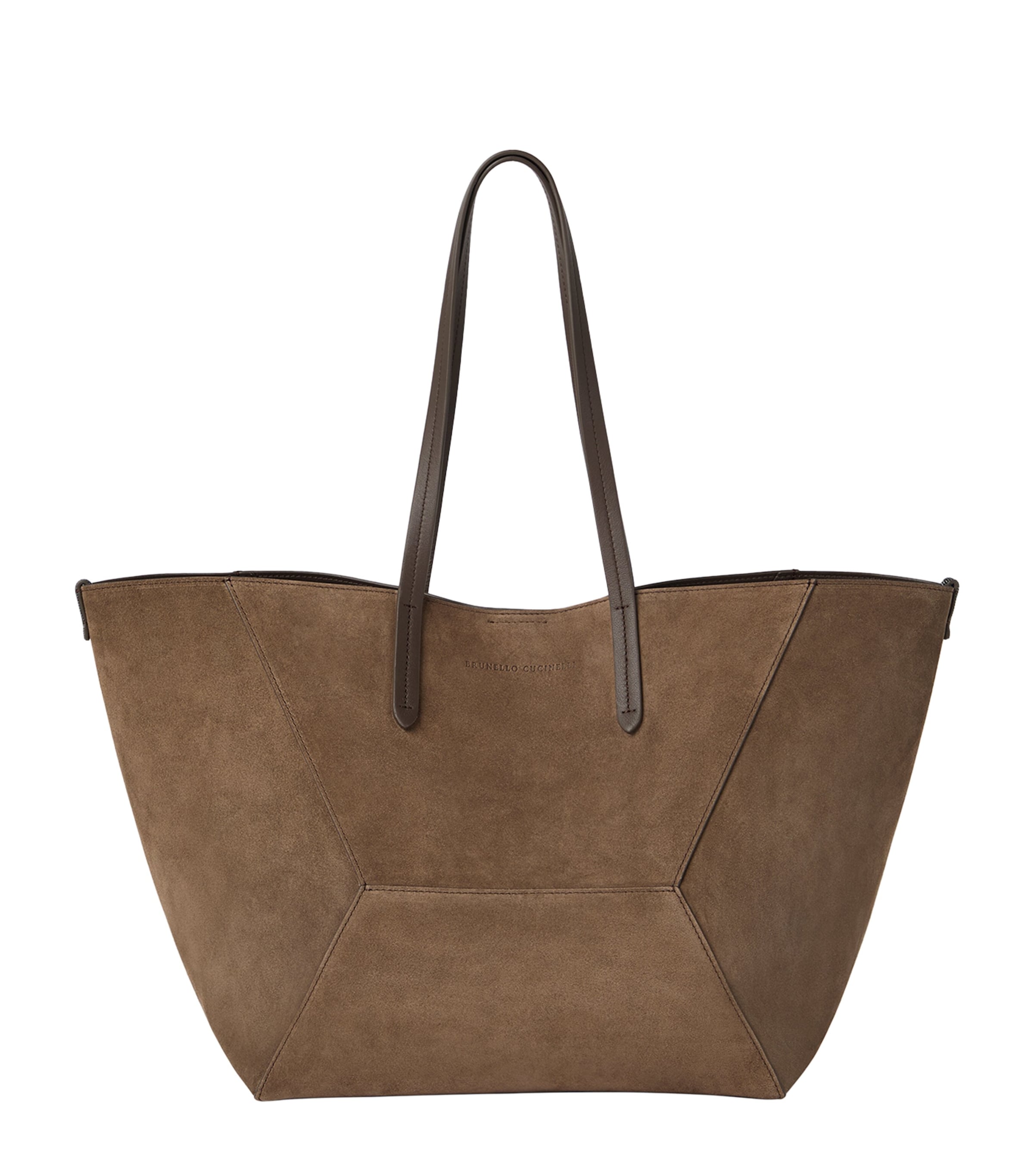 Brunello Cucinelli Large Suede BC Duo Tote Bag