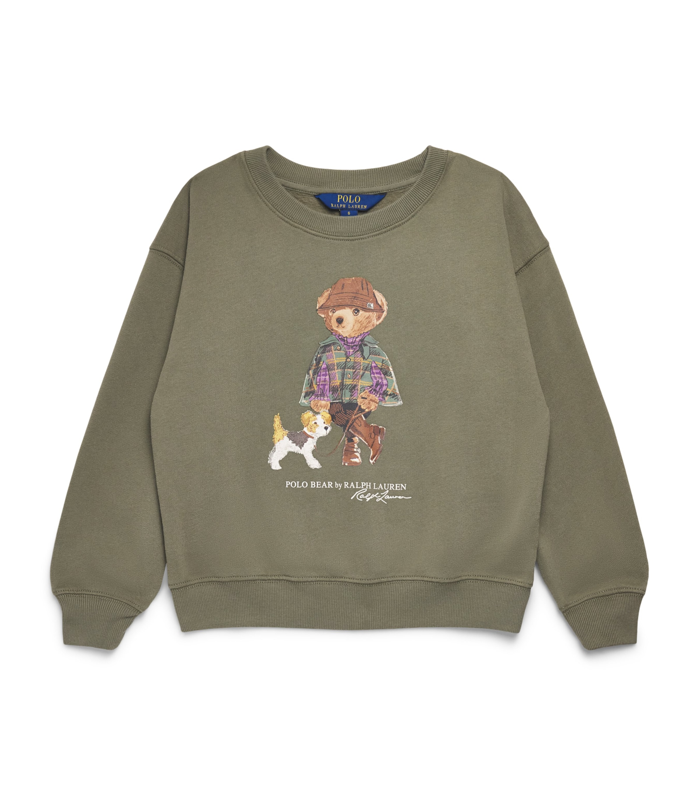 Ralph Lauren Kids Polo Bear Sweatshirt (2-6 Years) Cruise Olive