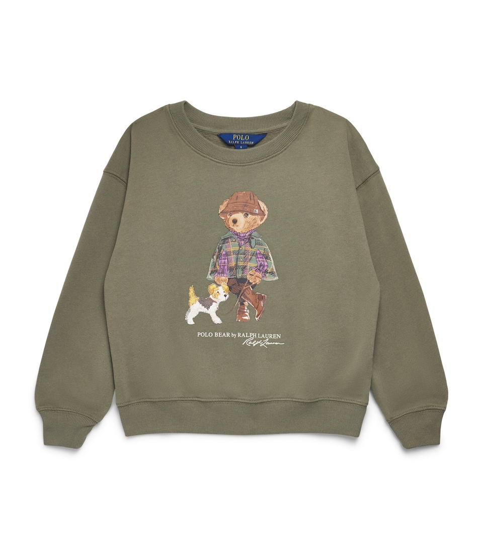 Ralph Lauren Kids Polo Bear Sweatshirt (2-6 Years) Cruise Olive