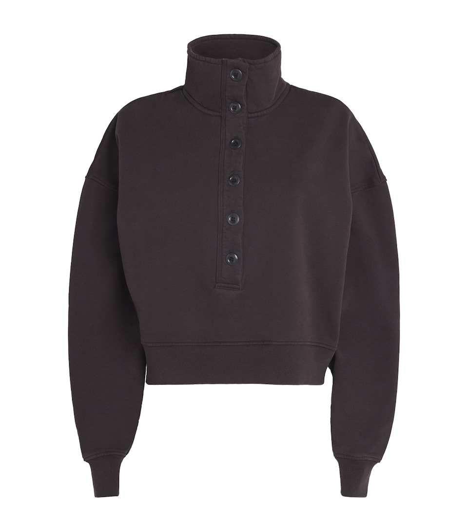 Cotton Funnel-Neck Mirelle Sweatshirt