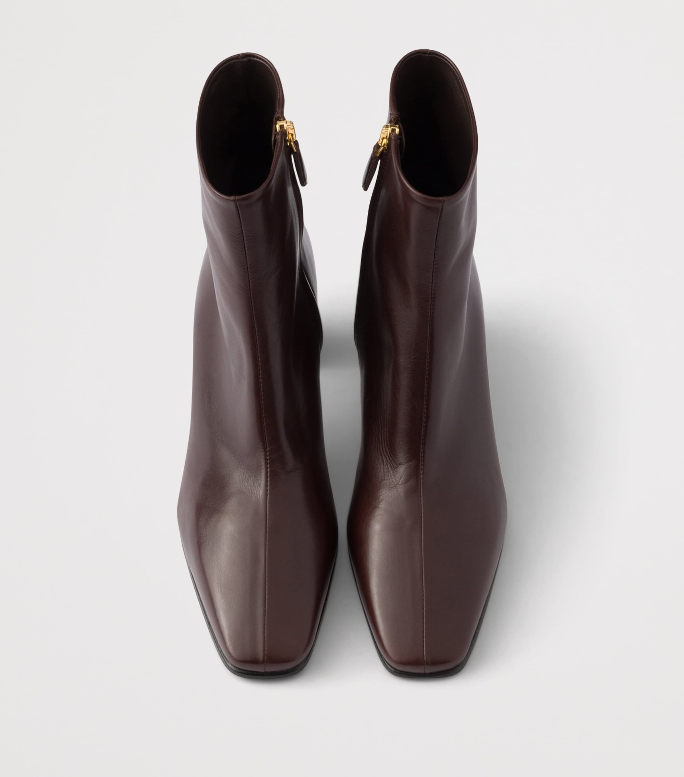 Prada Calfskin Ankle Boots 65 Brown