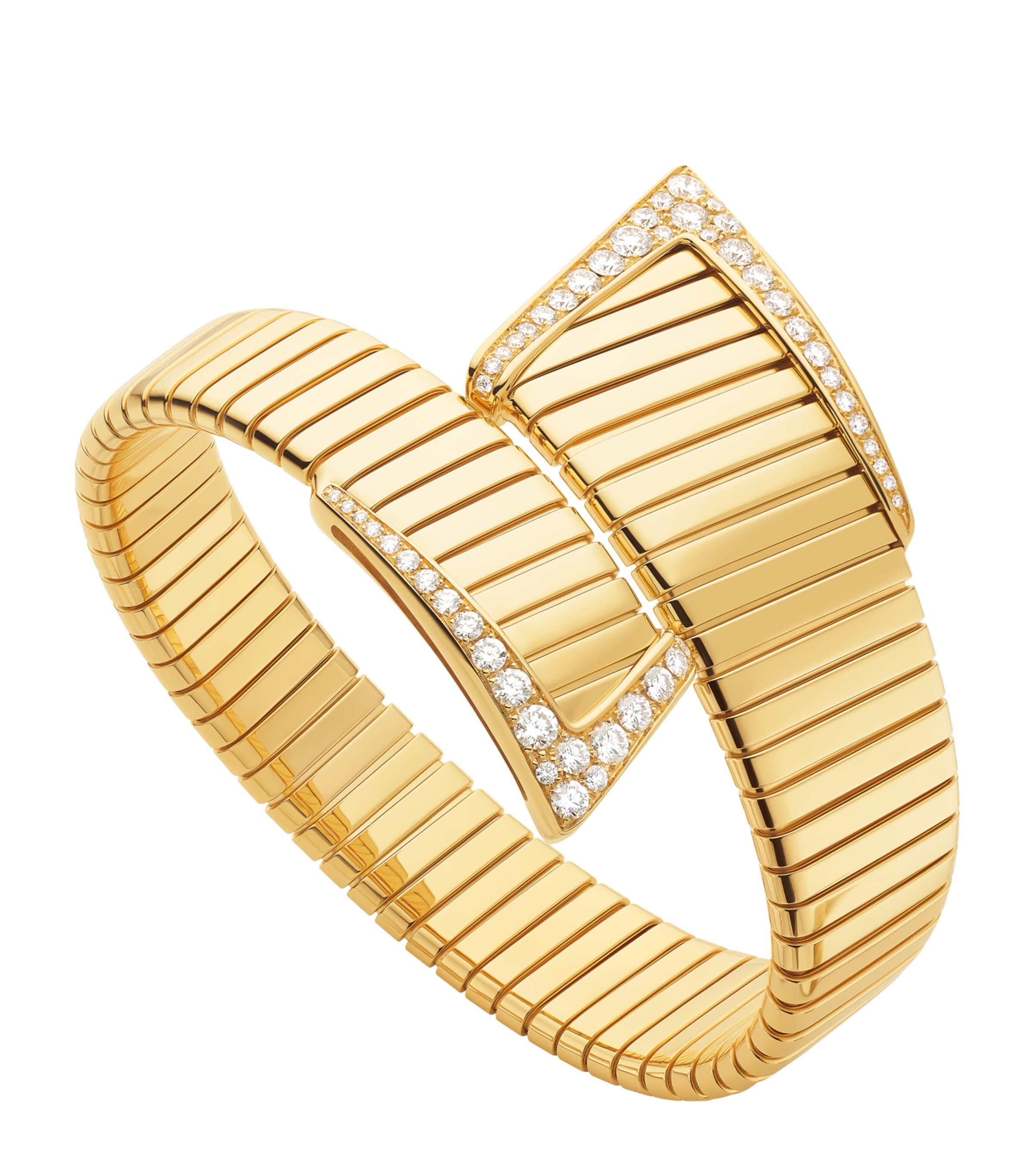 Bvlgari Yellow Gold and Diamond Tubogas Bracelet Yellow Gold
