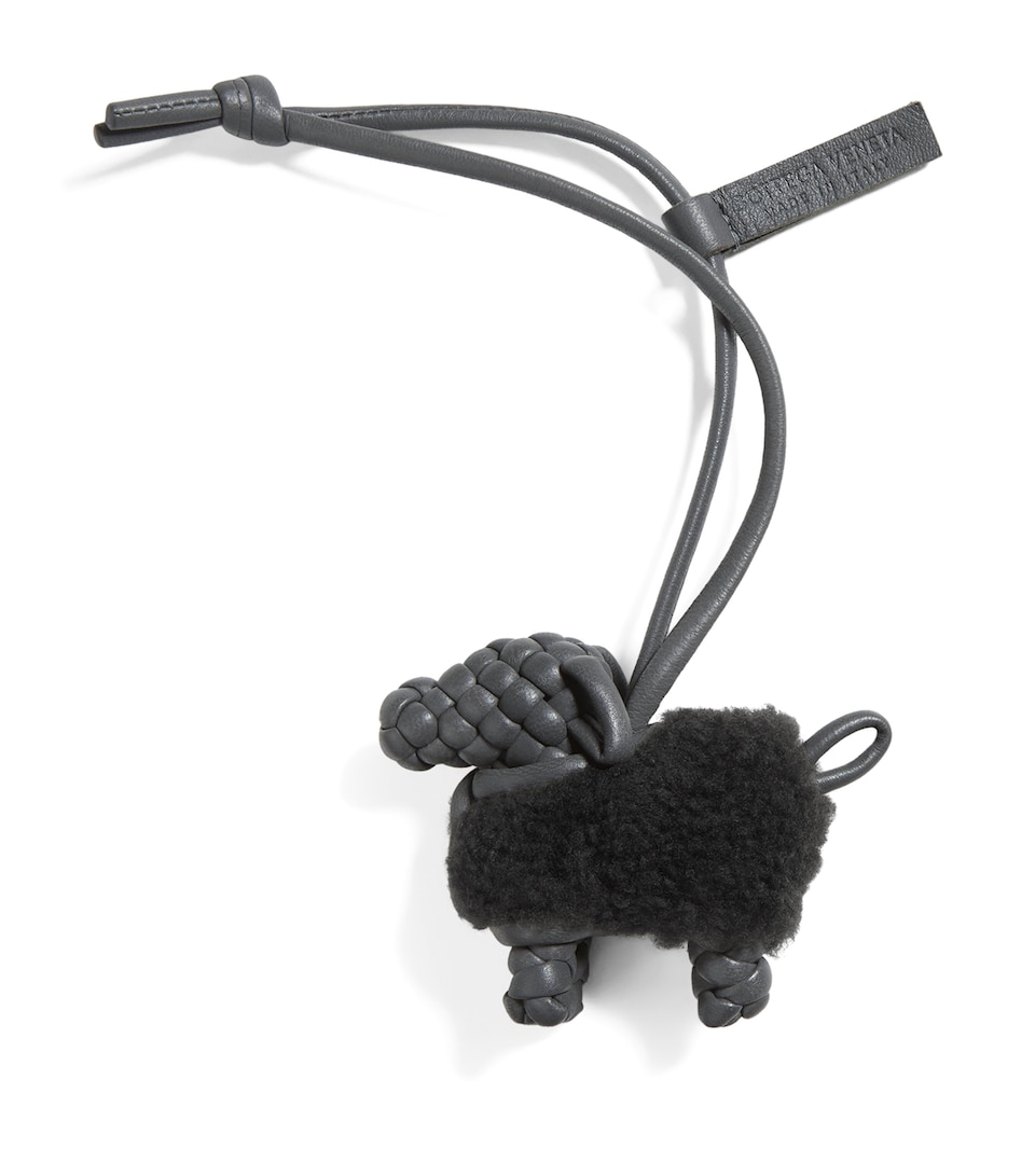 Bottega Veneta Leather Intrecciato Dog Charm