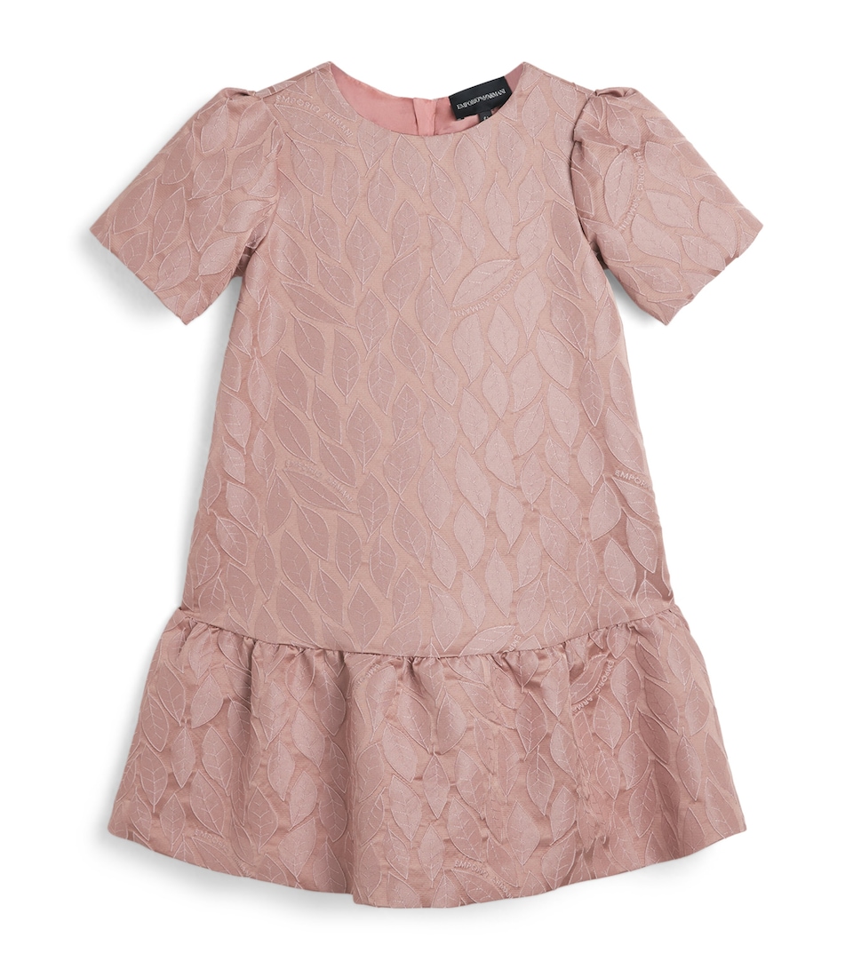 Leaf-Jacquard Dress (4-14 Years)