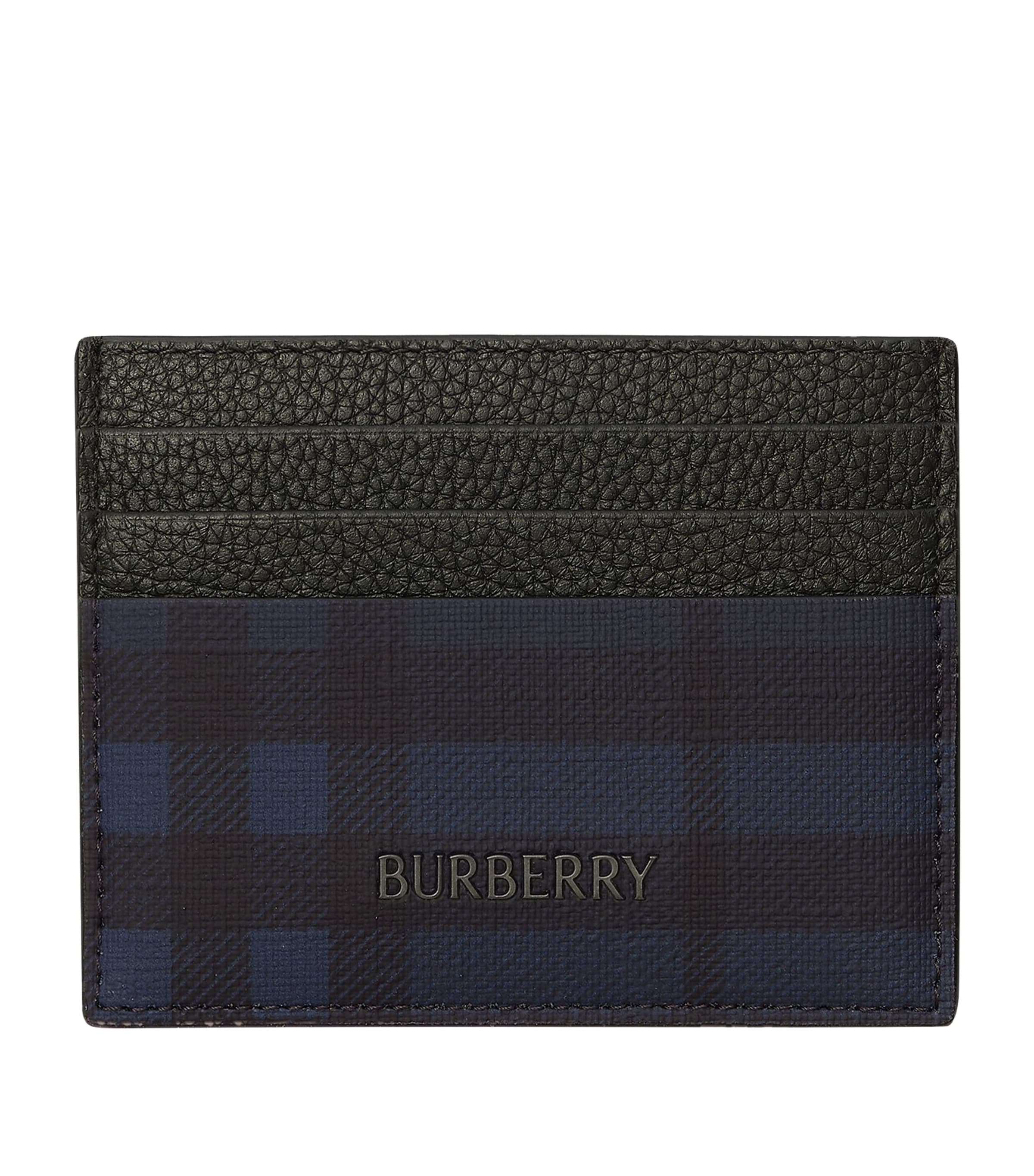 Burberry City Check Card Holder Navy