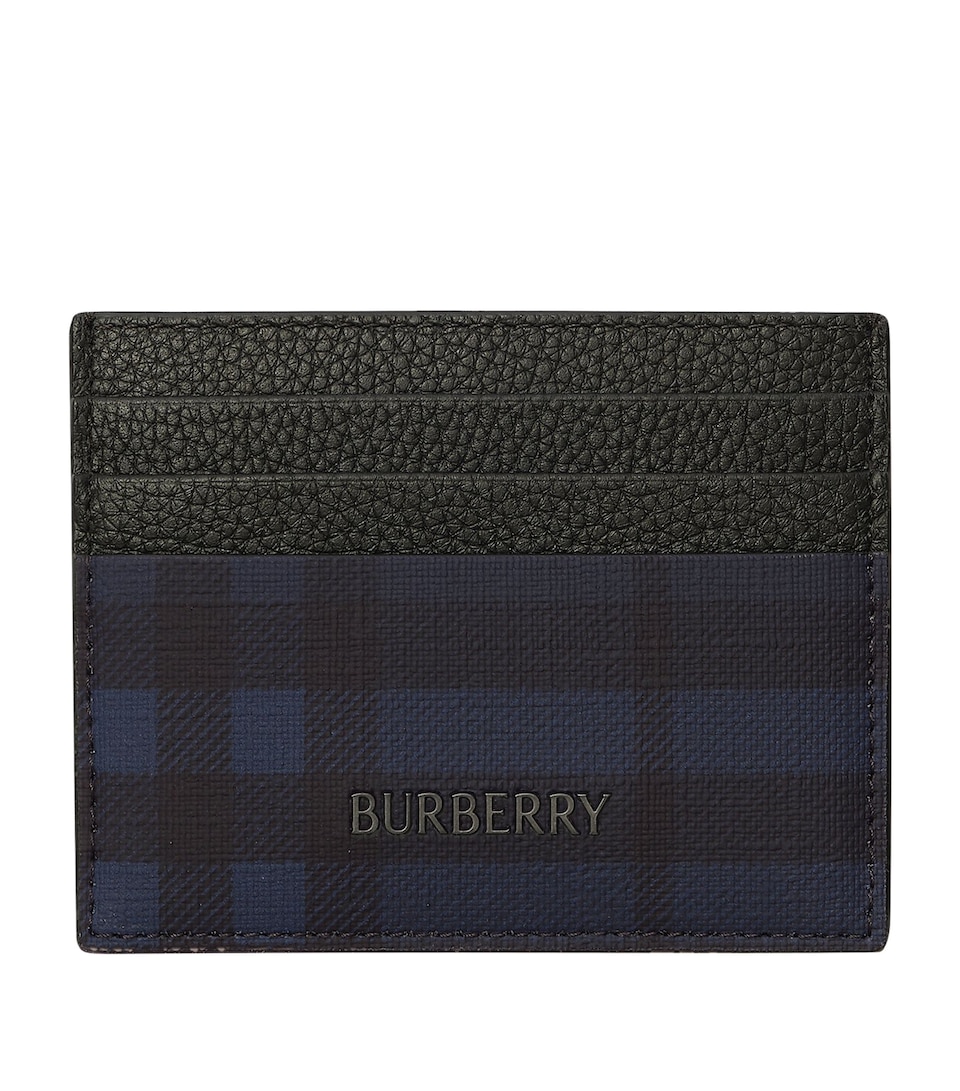 Burberry City Check Card Holder Navy