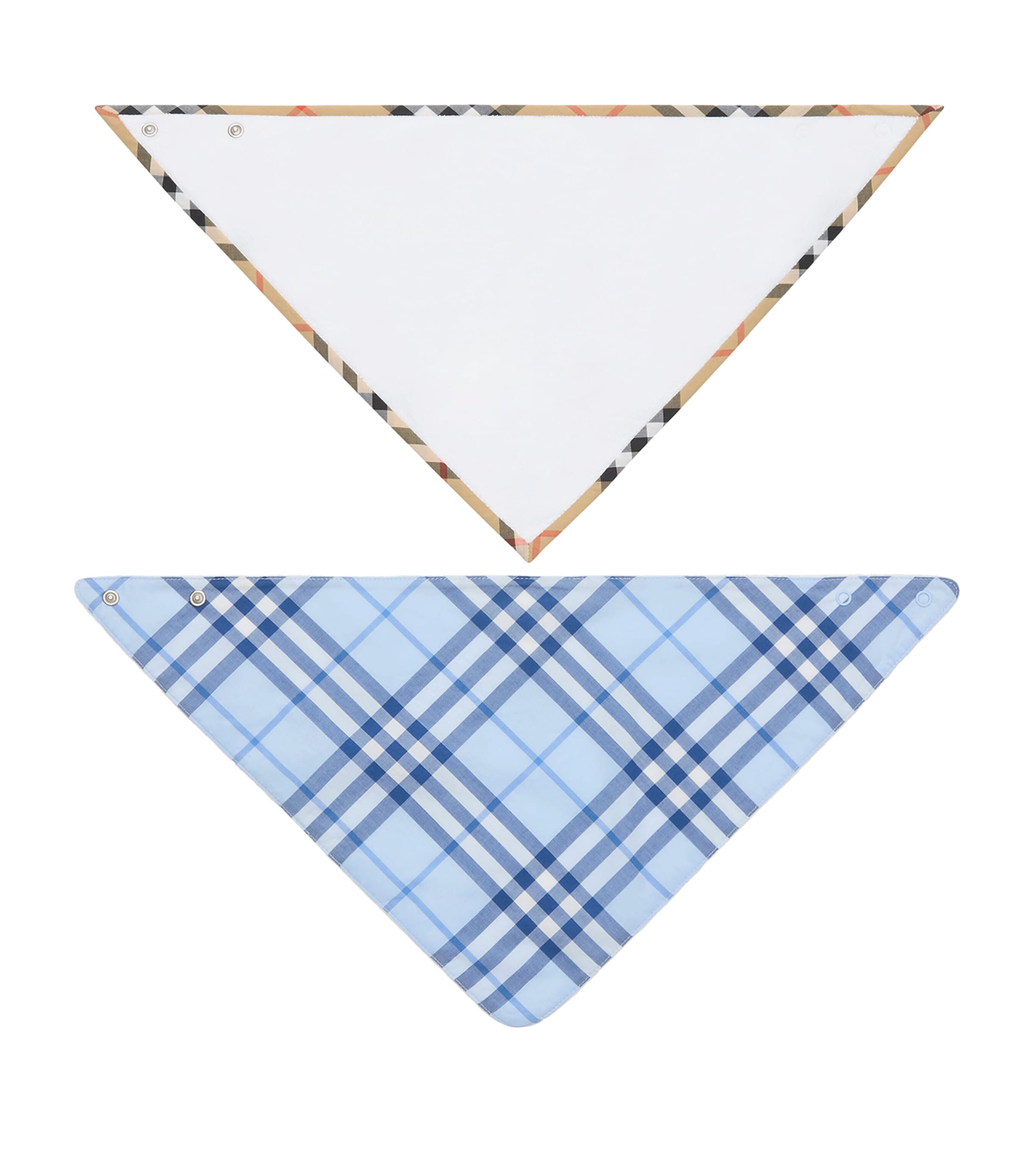 Cotton Check 2-Piece Bib Set