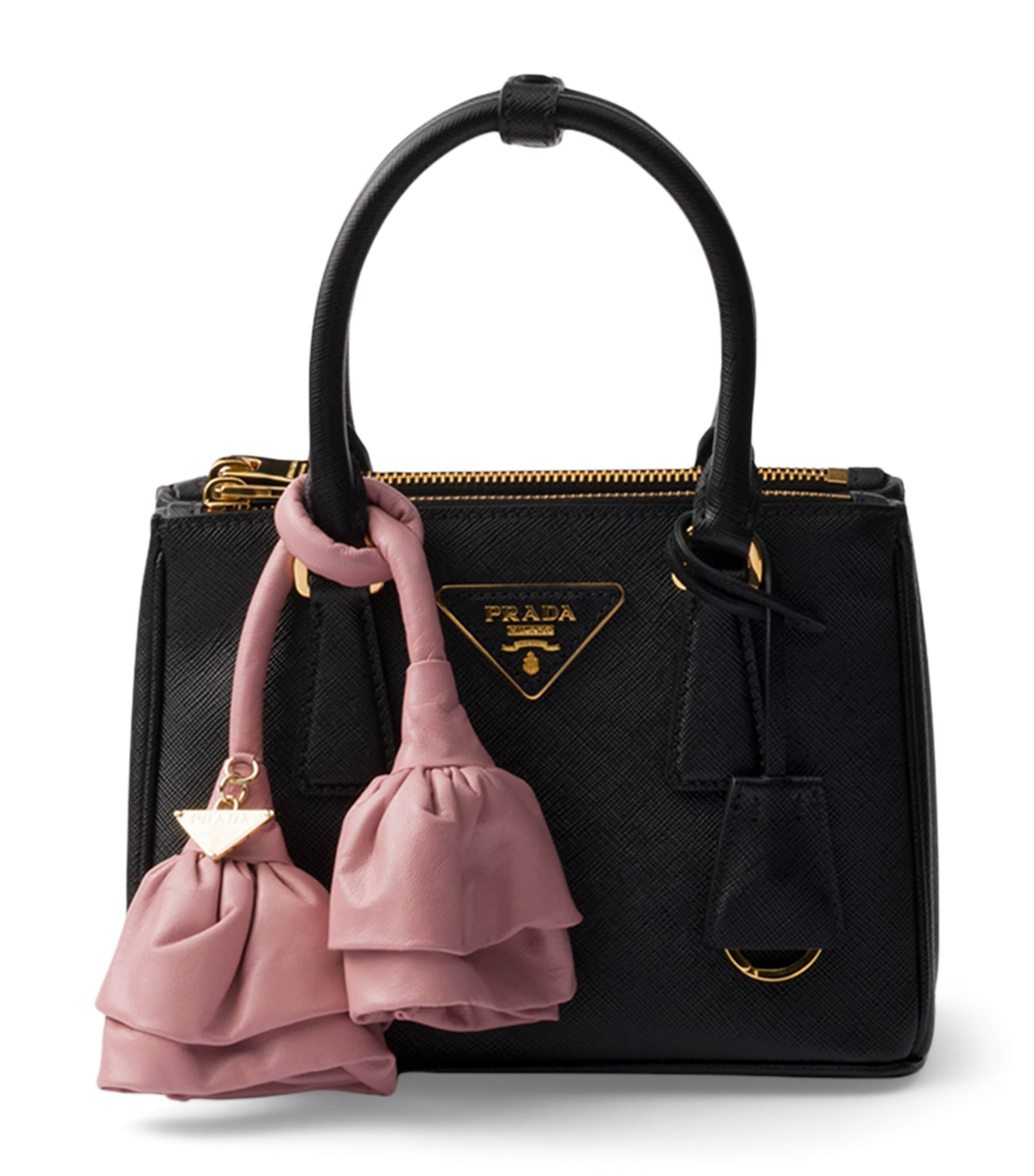 【PRADA】GALLERIA SAFFIANO LEATHER BAG ／2WAY Prada Galleria Medium 2-Way Saffiano Leather Handbag Black