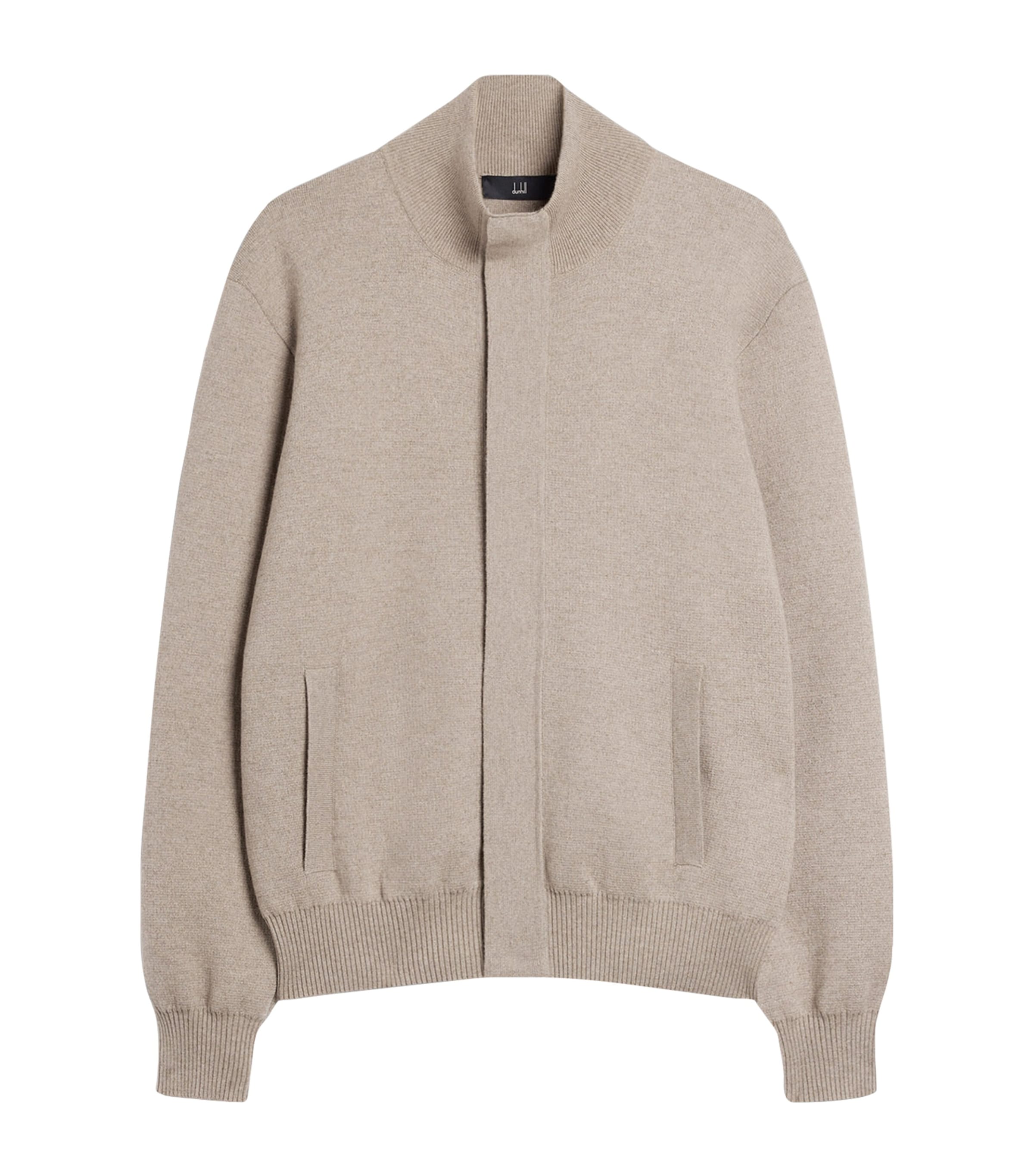 Dunhill Mens Cotton-Cashmere Athluxury Bomber Jacket Natural