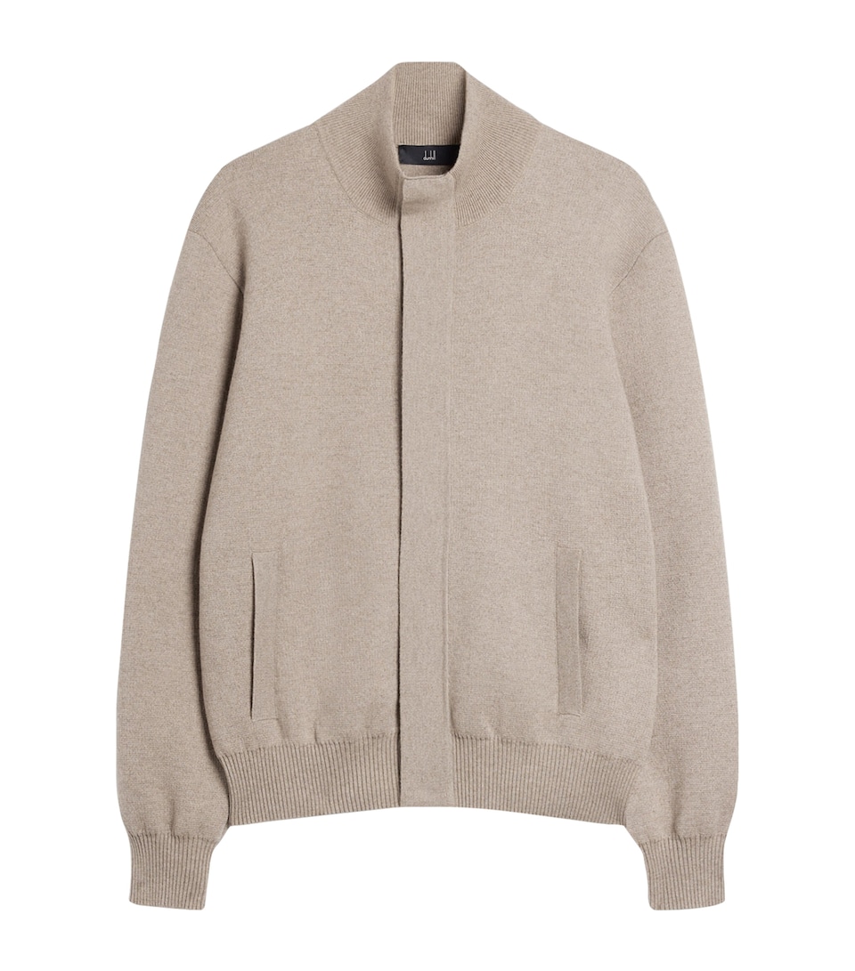 Dunhill Mens Cotton-Cashmere Athluxury Bomber Jacket Natural