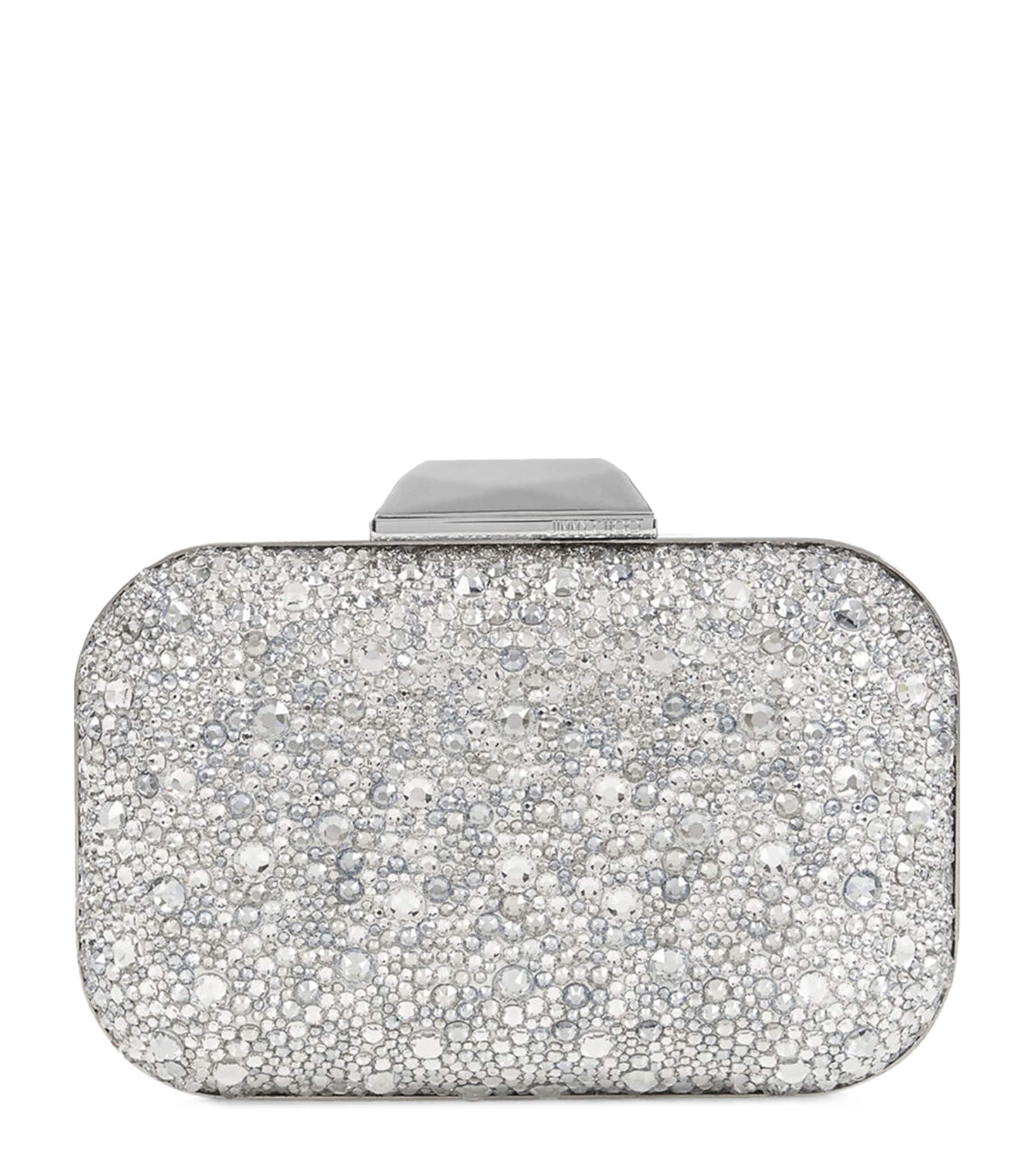 Crystal-Embellished Cloud Clutch Bag