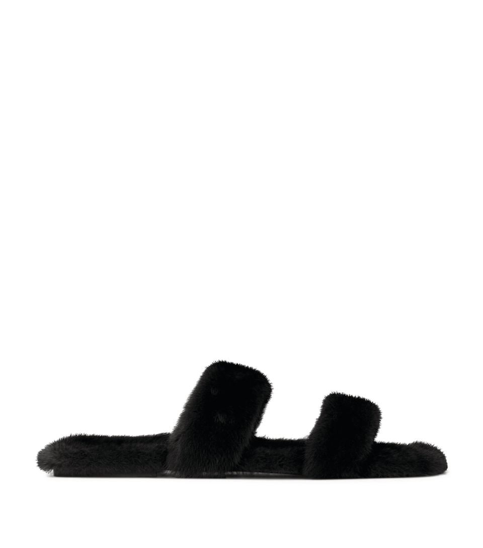 Saint Laurent Mink Fur Sandals