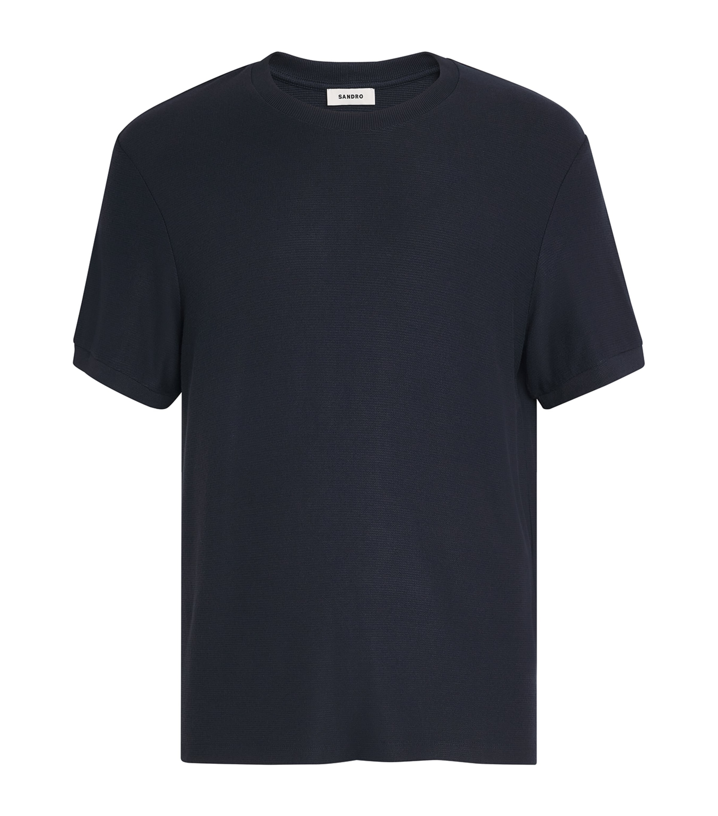 Tシャツ・カットソー GIORGIO ARMANI Viscose t-shirt Nero Stretch-viscose T-shirt with signature logo | Giorgio Armani
