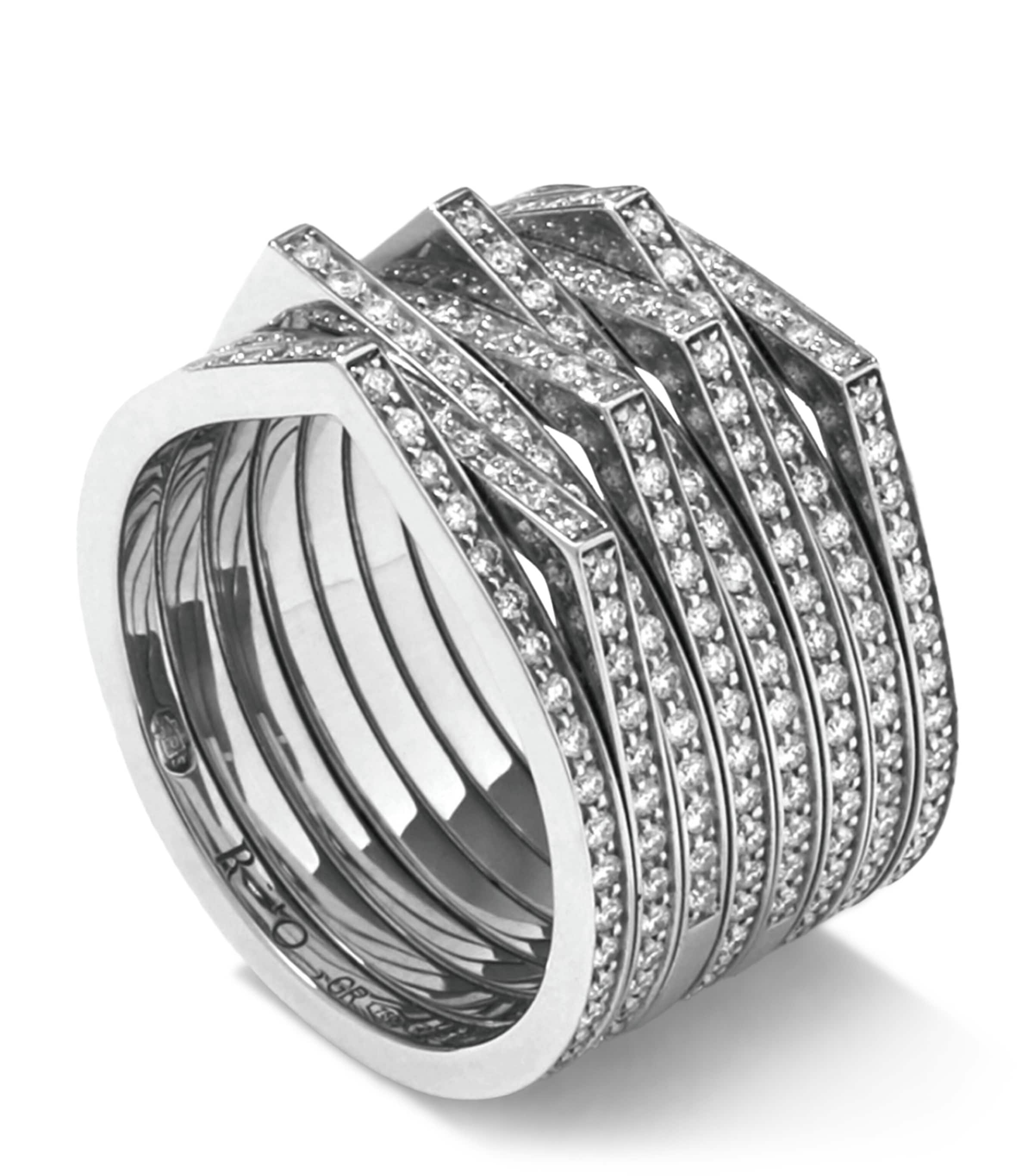 Repossi White Gold and Diamond Antifer Ring White Gold