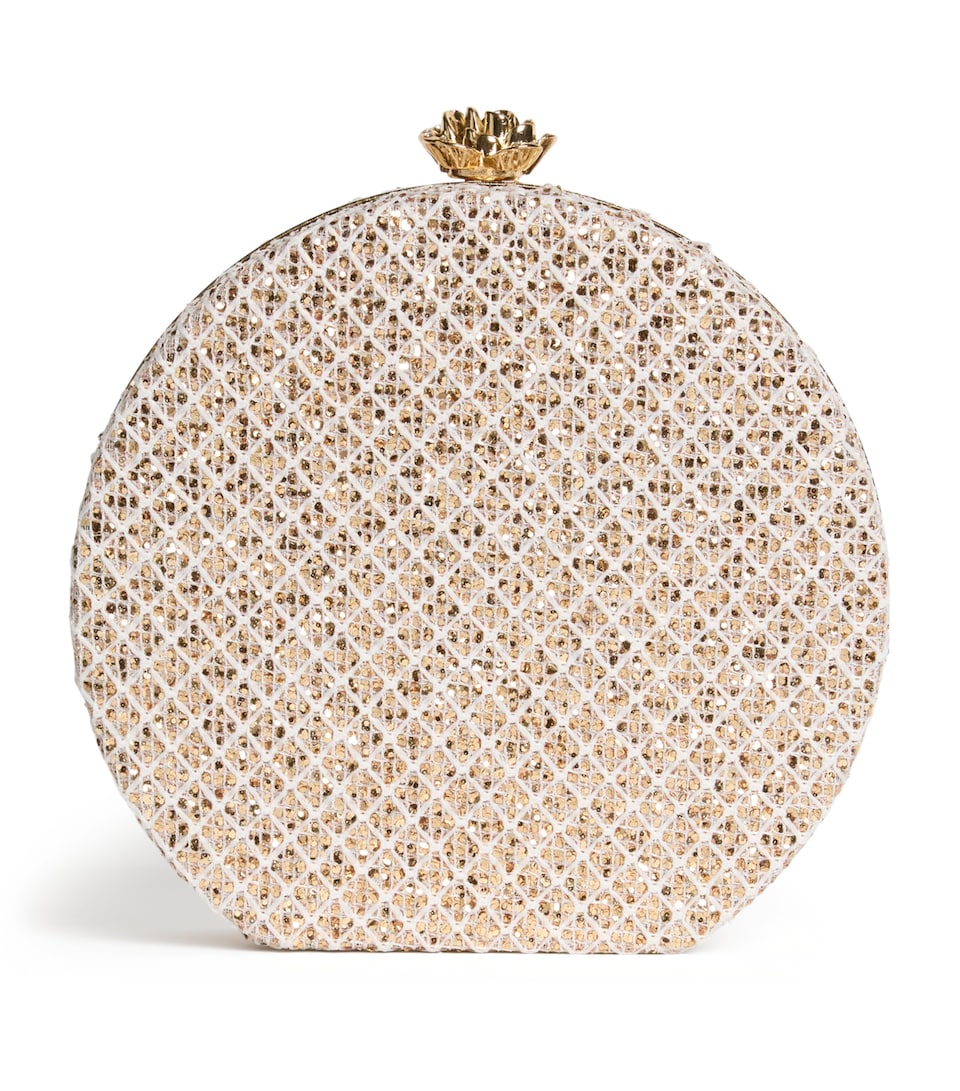 Sequinned Diamond Round Bag