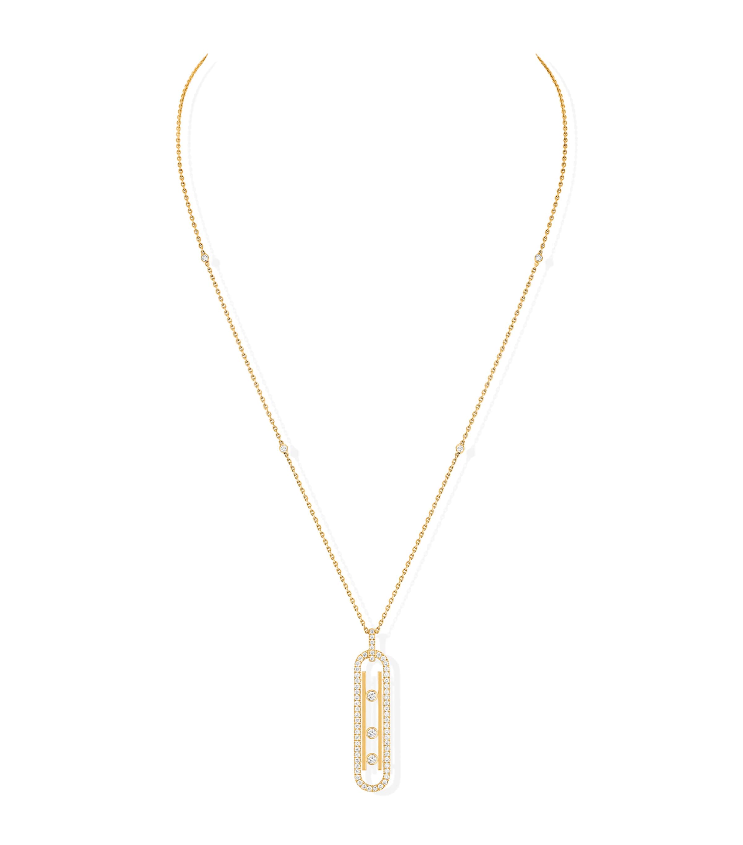 Yellow Gold and Diamond Move 10th Birthday Necklace