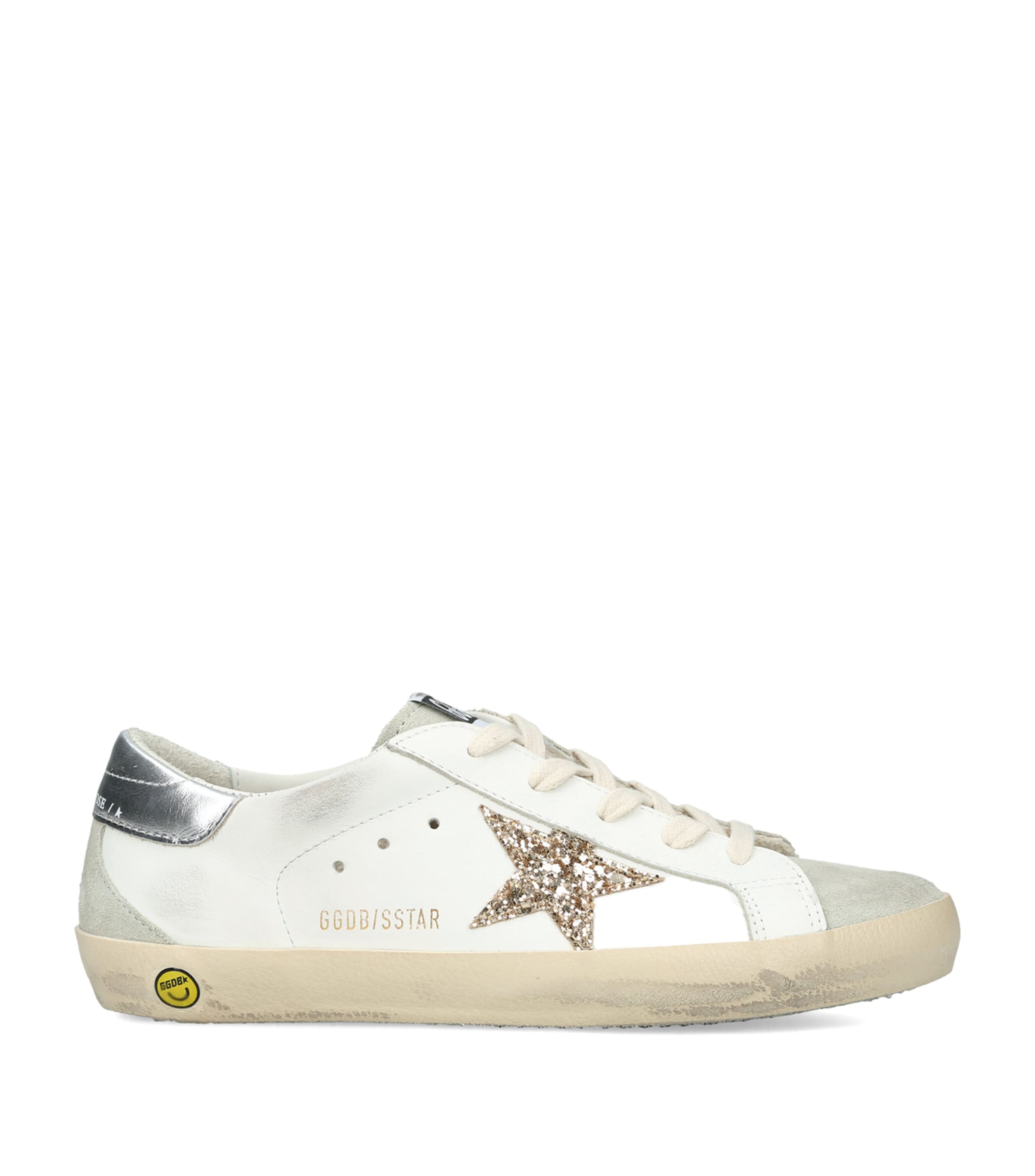 Golden Goose Super Star Glitter Lace Up Sneakers White/oth