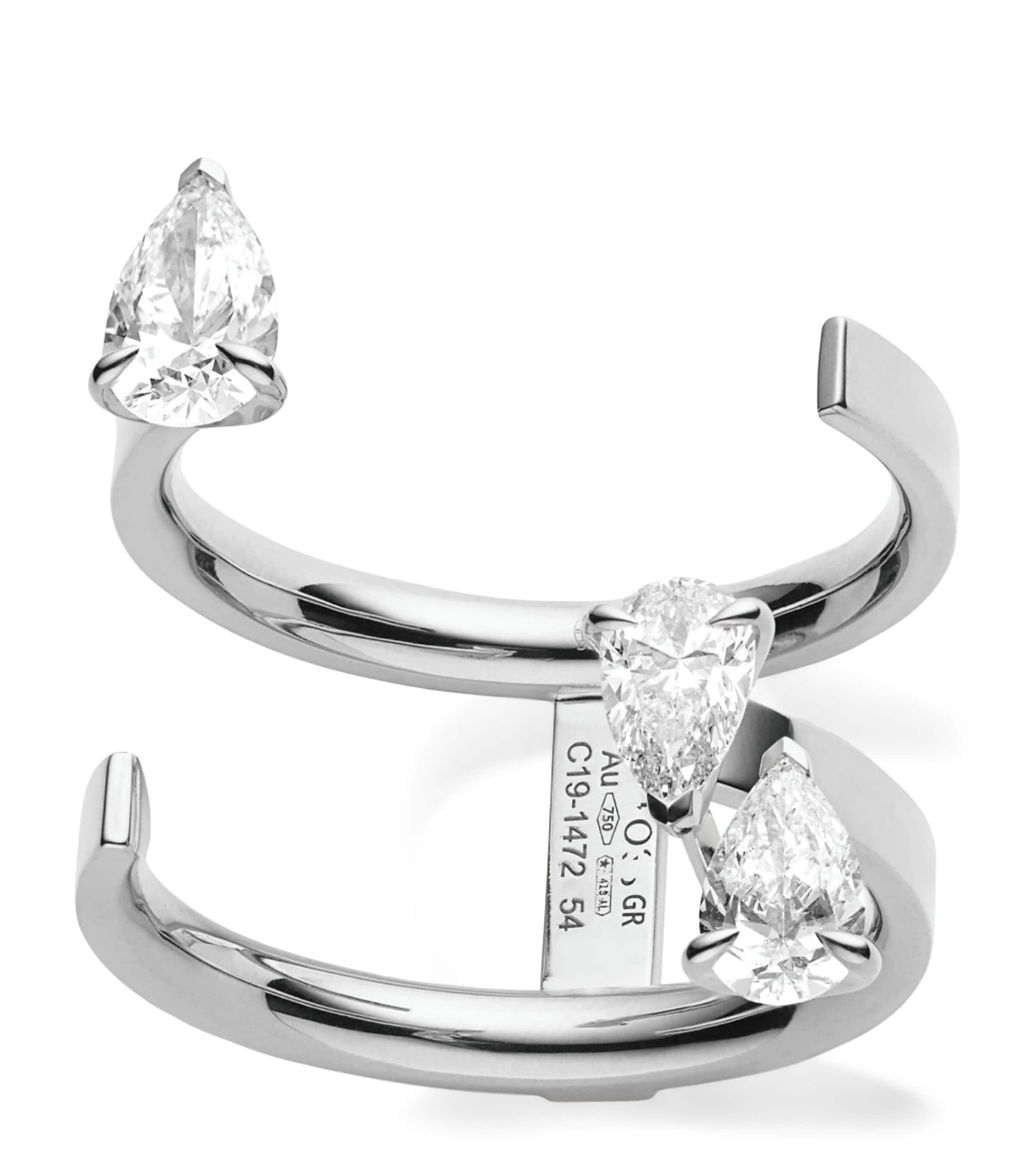 Repossi White Gold and Diamond Serti Sur Vide Ring White Gold
