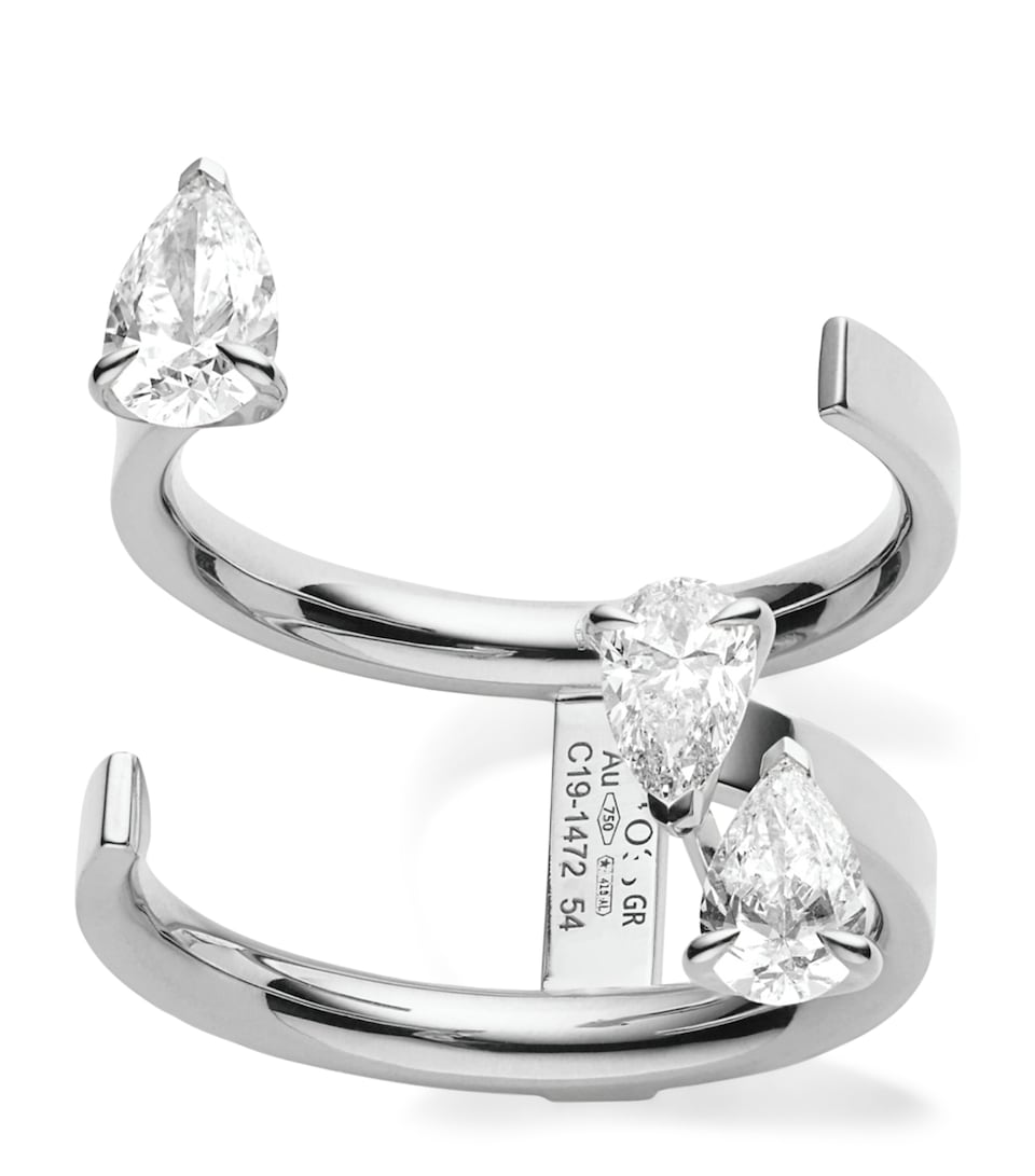 Repossi White Gold and Diamond Serti Sur Vide Ring White Gold