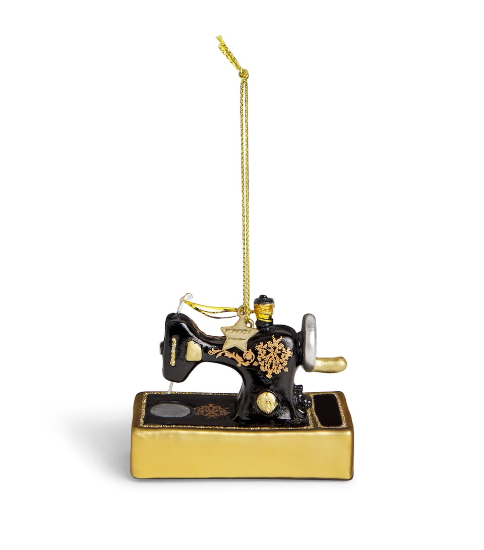 Harrods Vintage Sewing Machine Tree Decoration Black