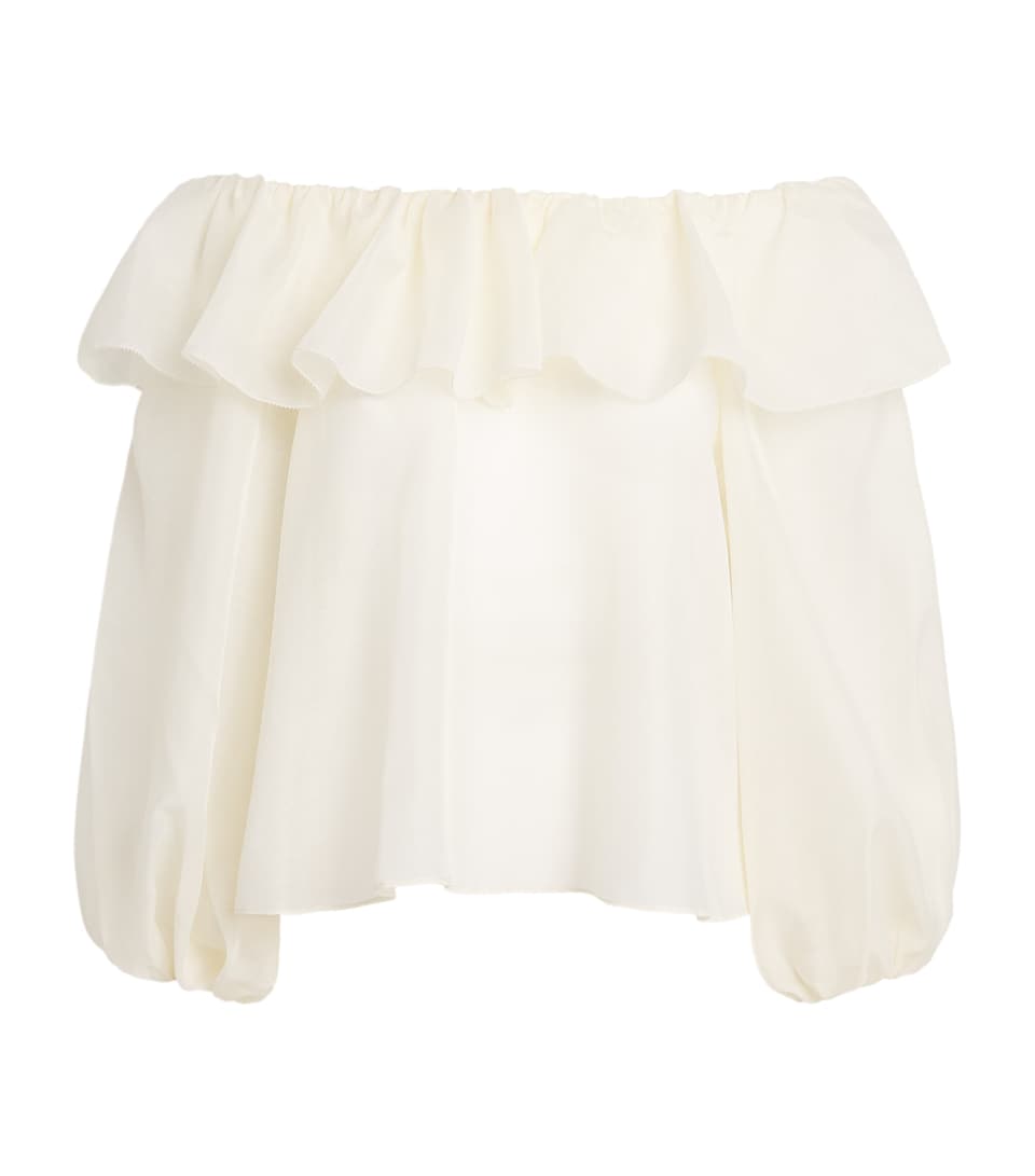 Alice+Olivia Womens Off-The-Shoulder Alta Blouse Chino
