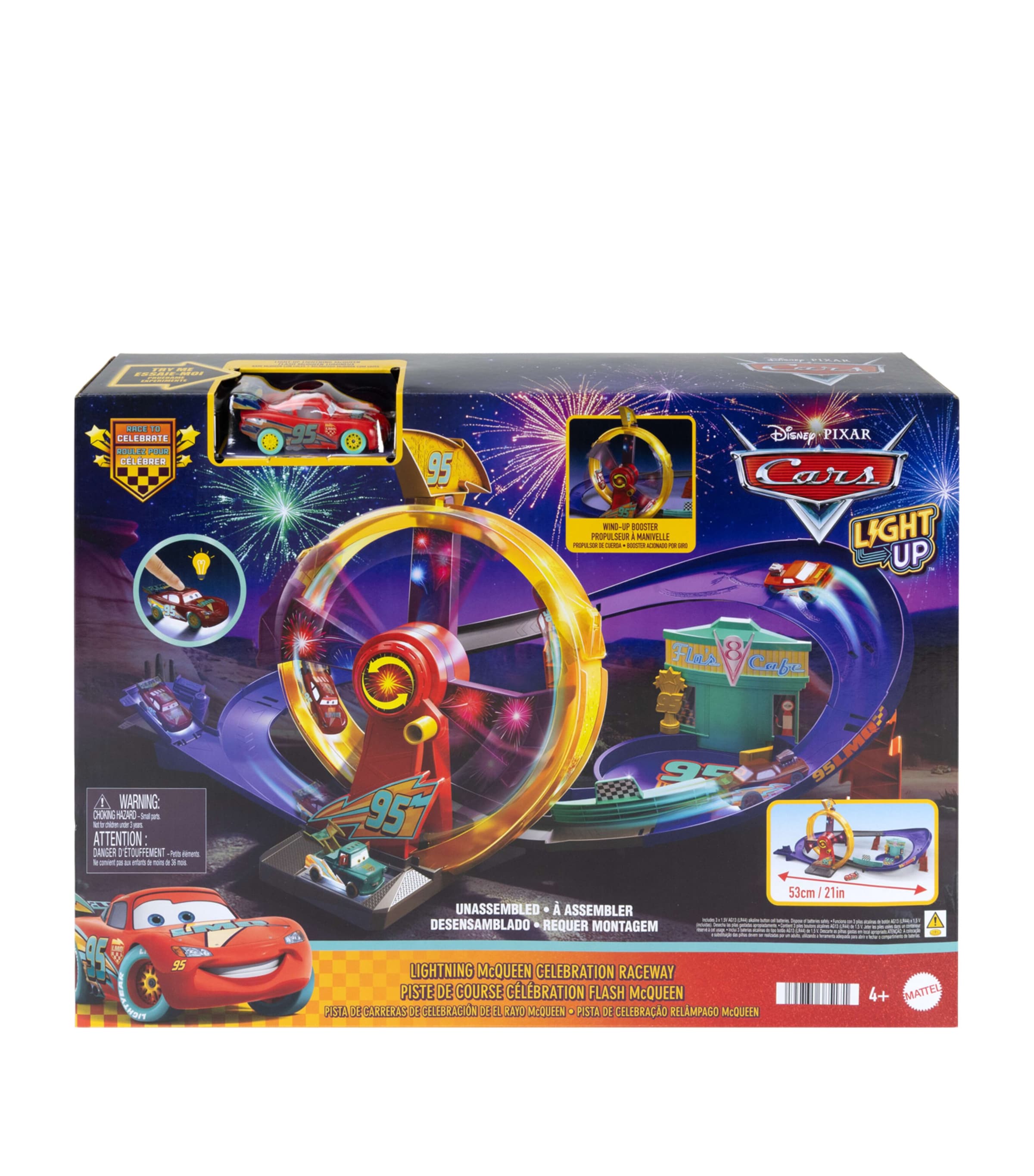 Disney Disney and Pixar Cars Race to Celebrate Lightning McQueen Celebration Raceway Playset