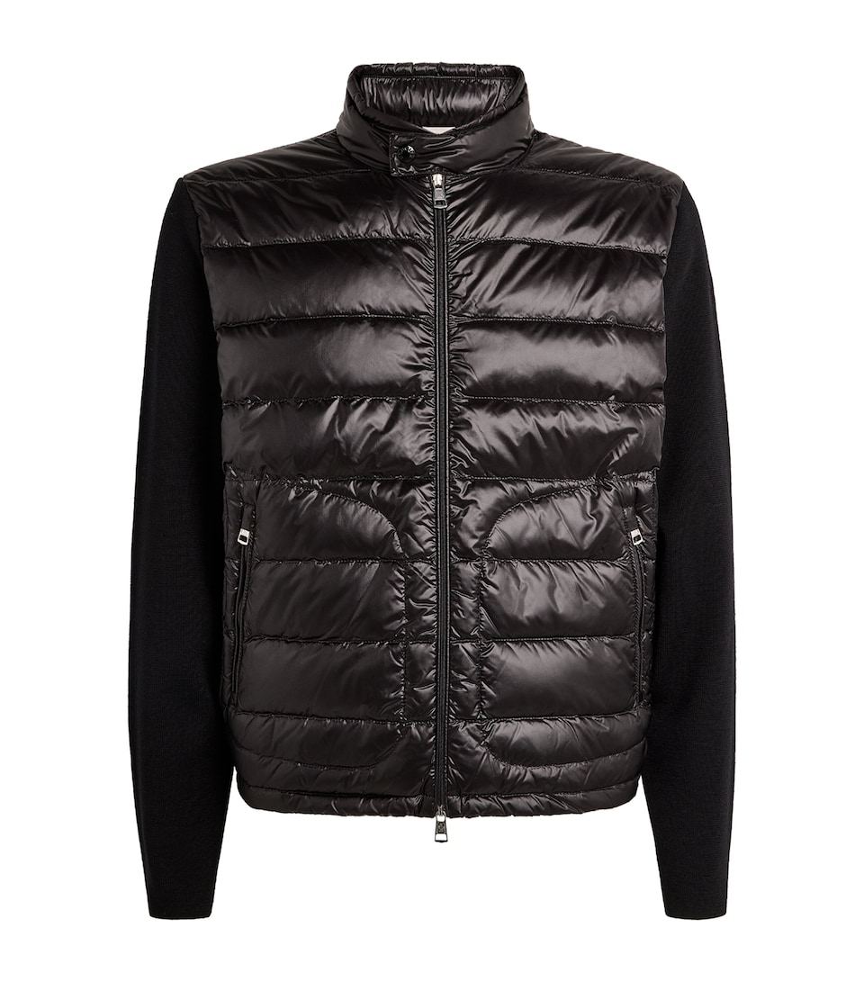 Wool-Blend Down-Filled Cardigan