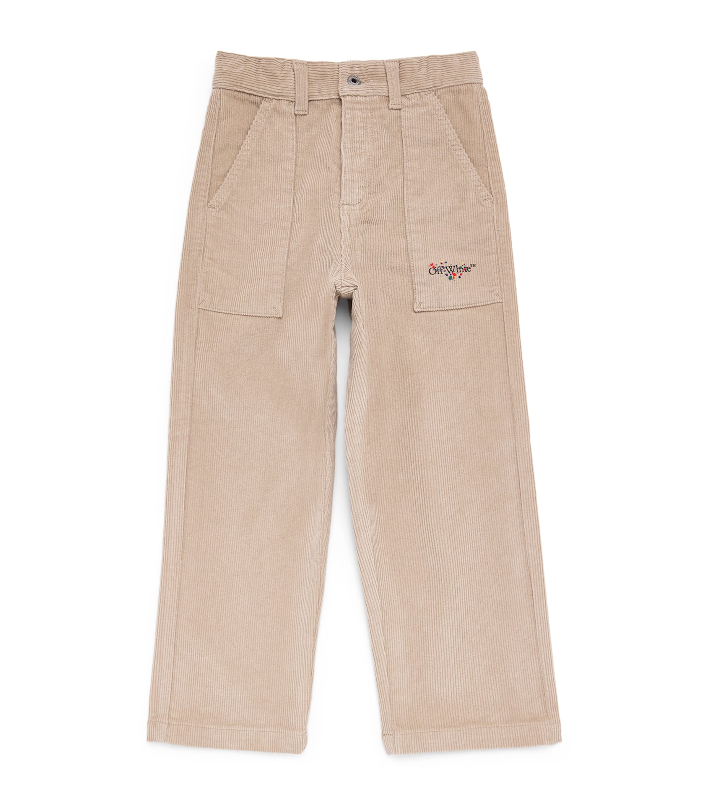 Corduroy Paint Splatter Cargo Trousers