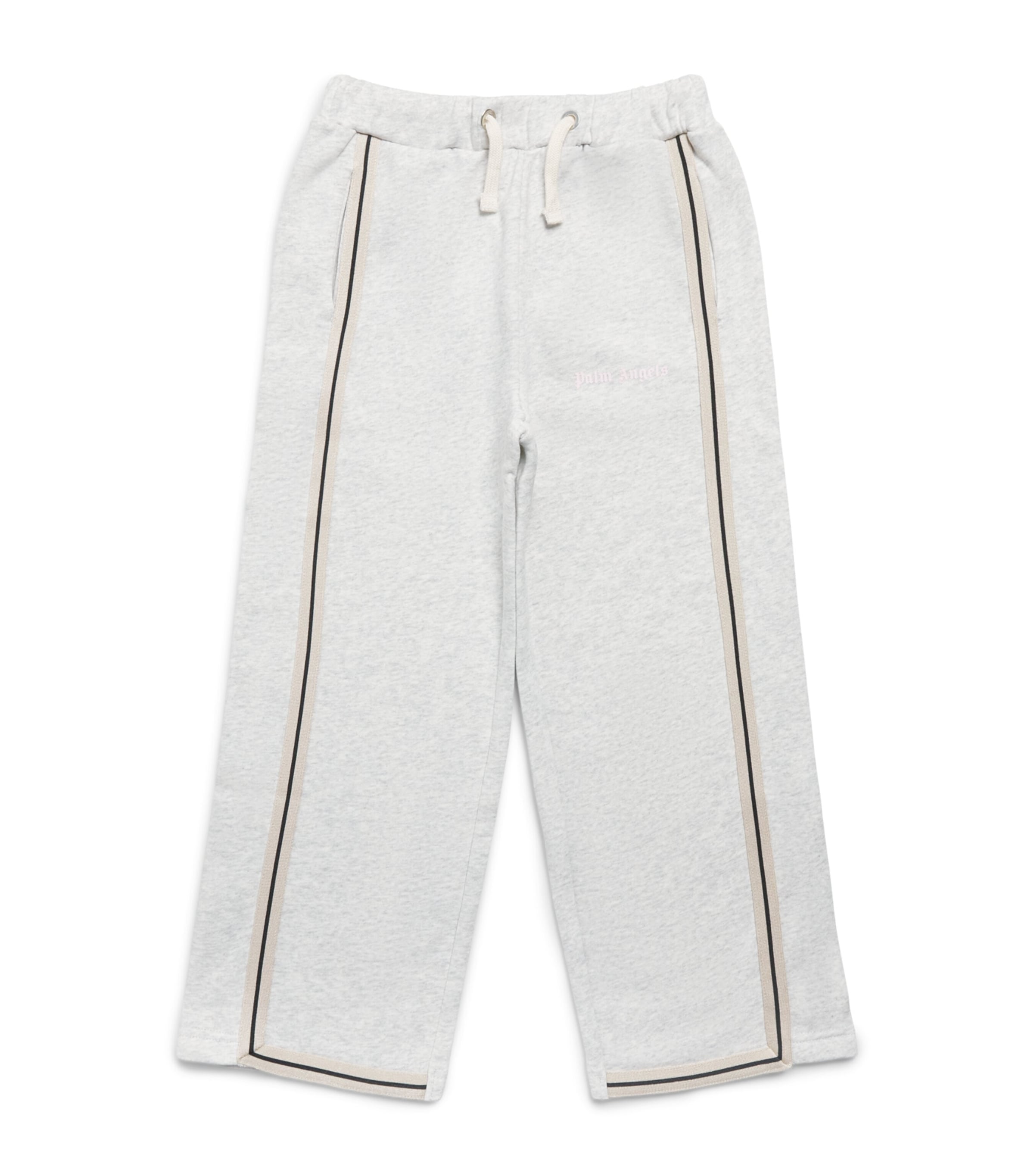 Palm Angels Kids Cotton Drawstring Logo Sweatpants (4-12+ Years) Gri Mel/mel Gry