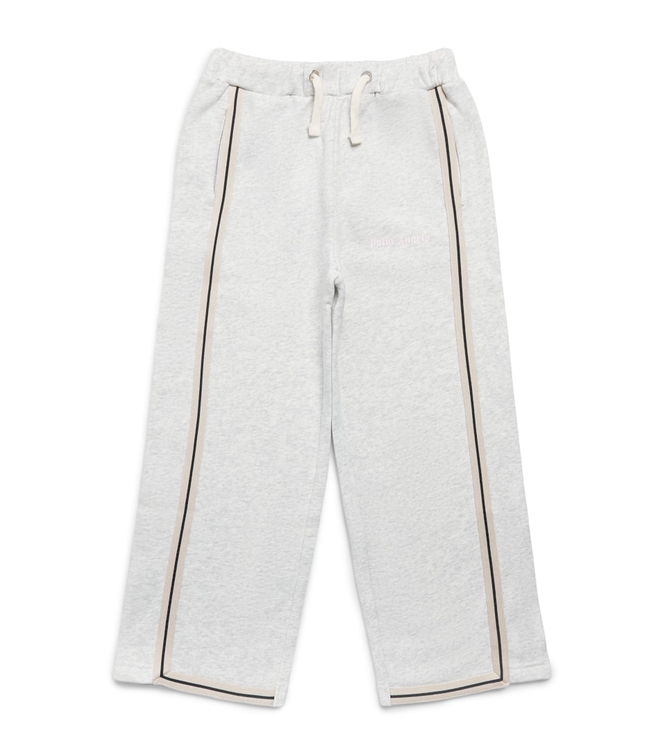 Palm Angels Kids Cotton Drawstring Logo Sweatpants (4-12+ Years) Gri Mel/mel Gry