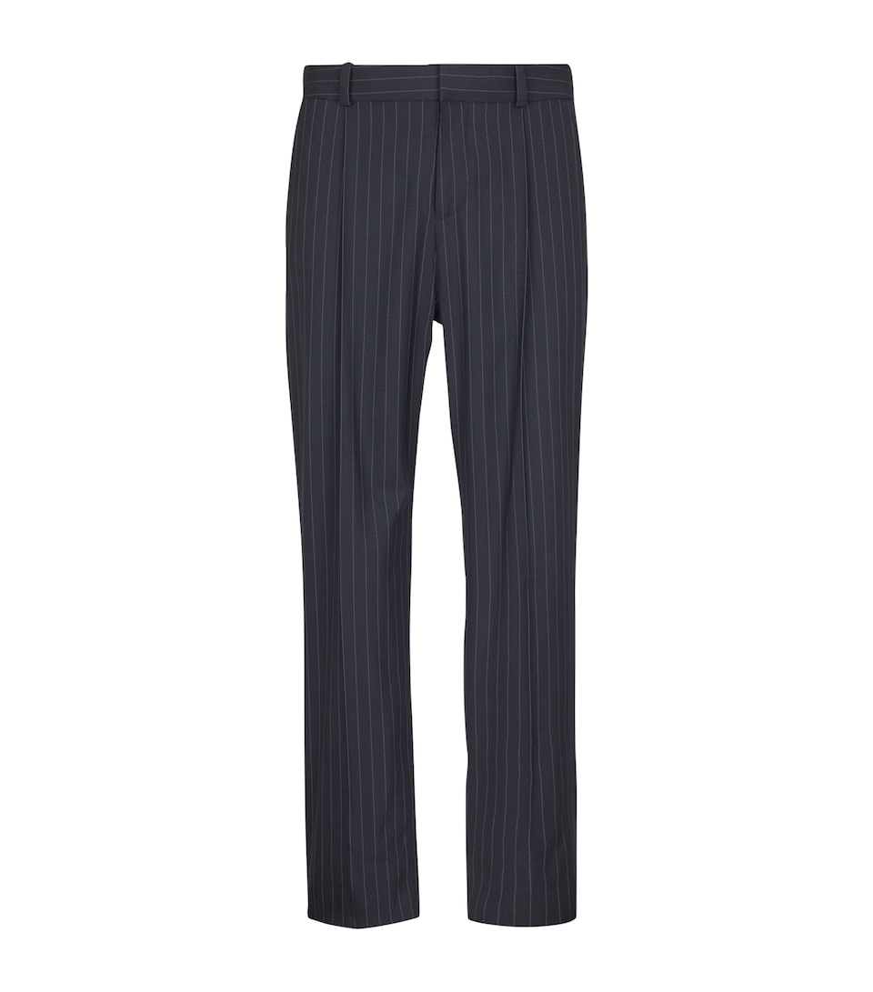 Virgin Wool Pinstripe Trousers