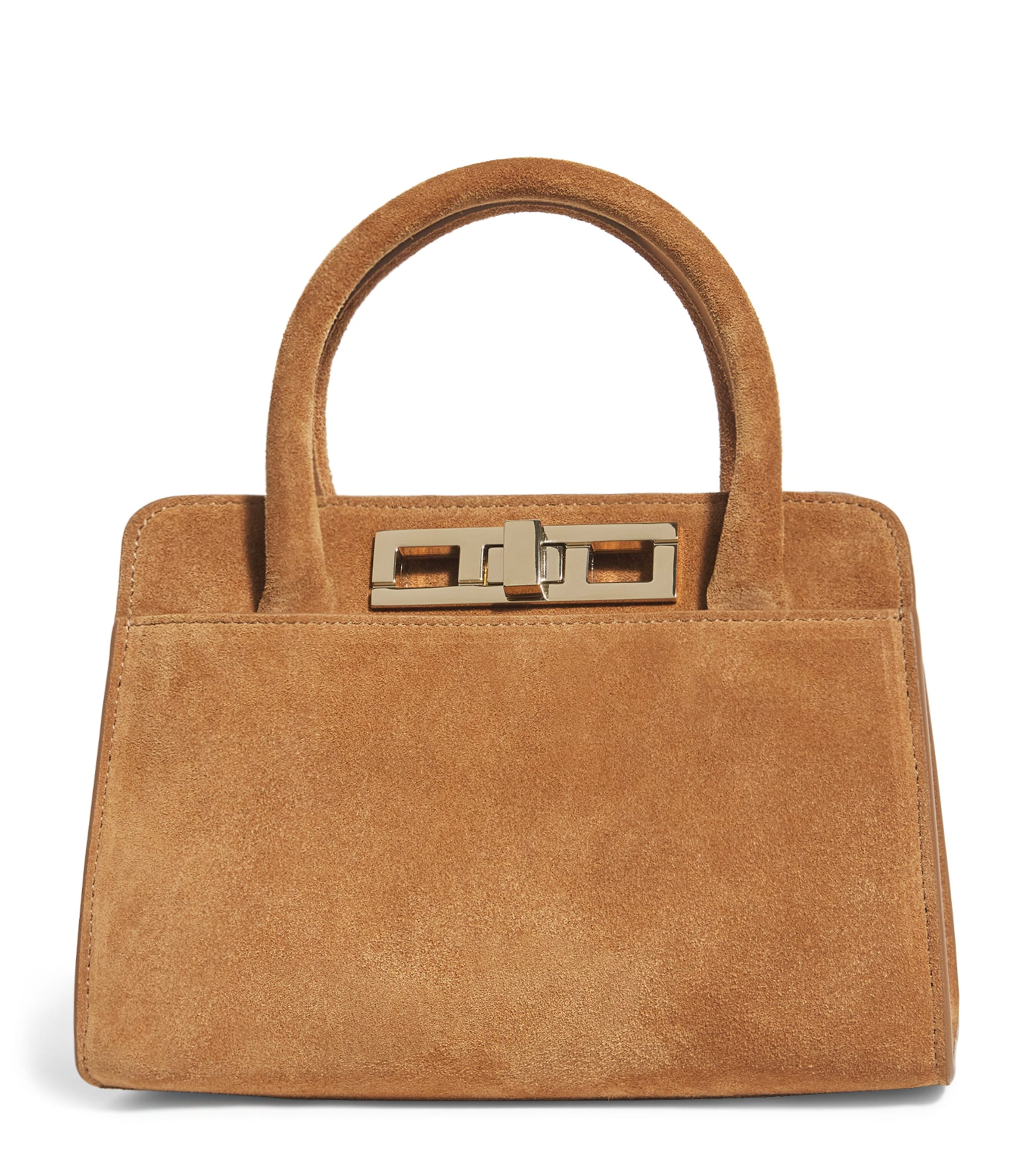 Suede Top-Handle Bag