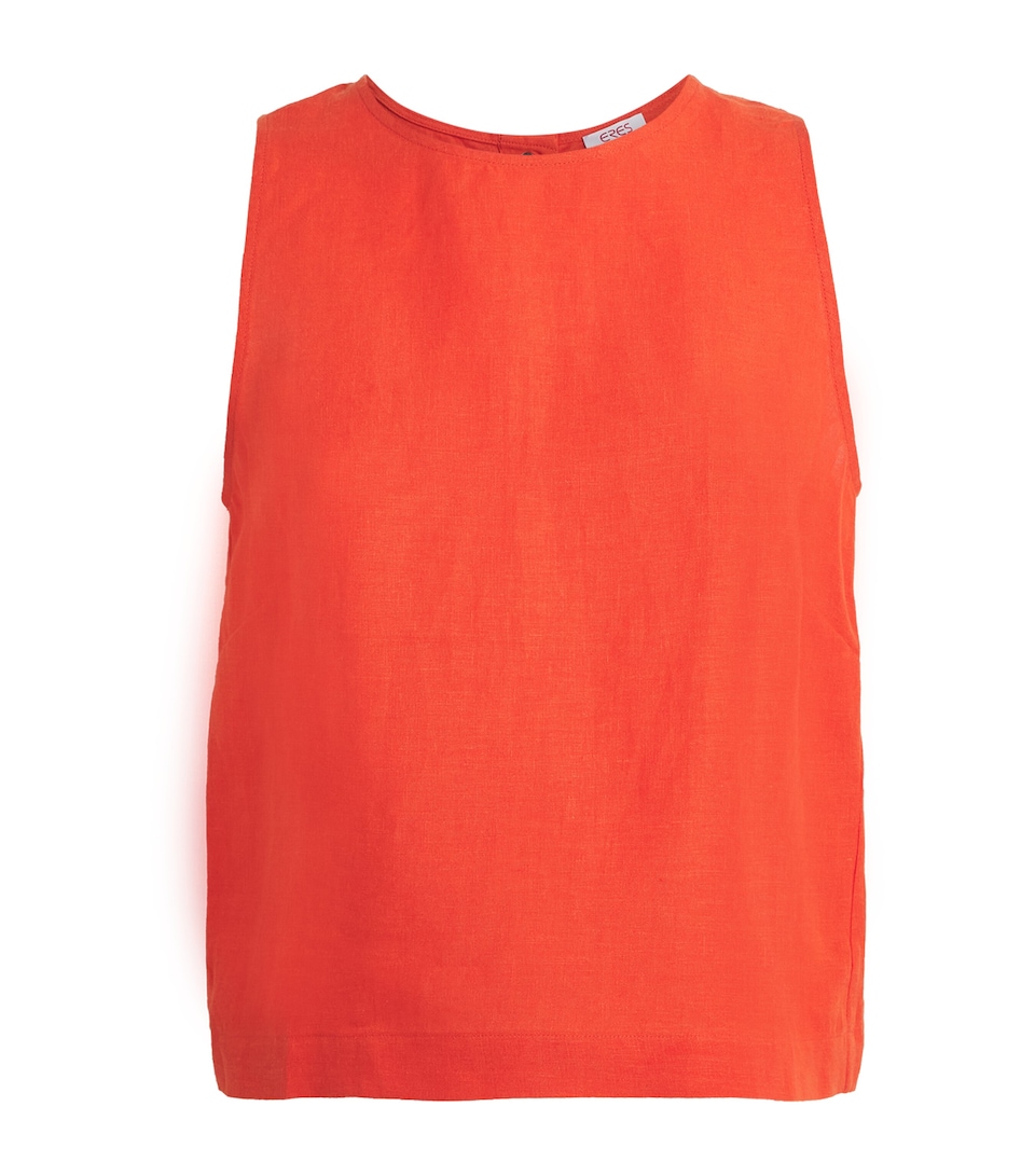Eres Womens Linen Sleeveless Ravie Blouse Rooibos