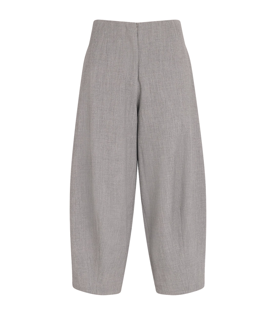 Source Unknown Womens Pintuck Bimba Wide-Leg Trousers Gy