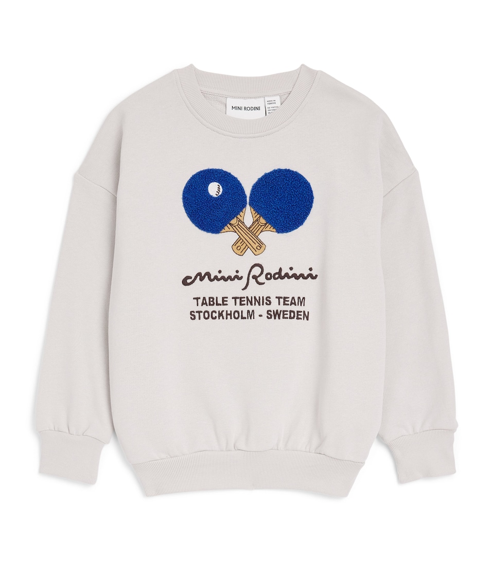 Mini Rodini Organic Cotton Appliqué Table Tennis Sweatshirt (3-11 Years)