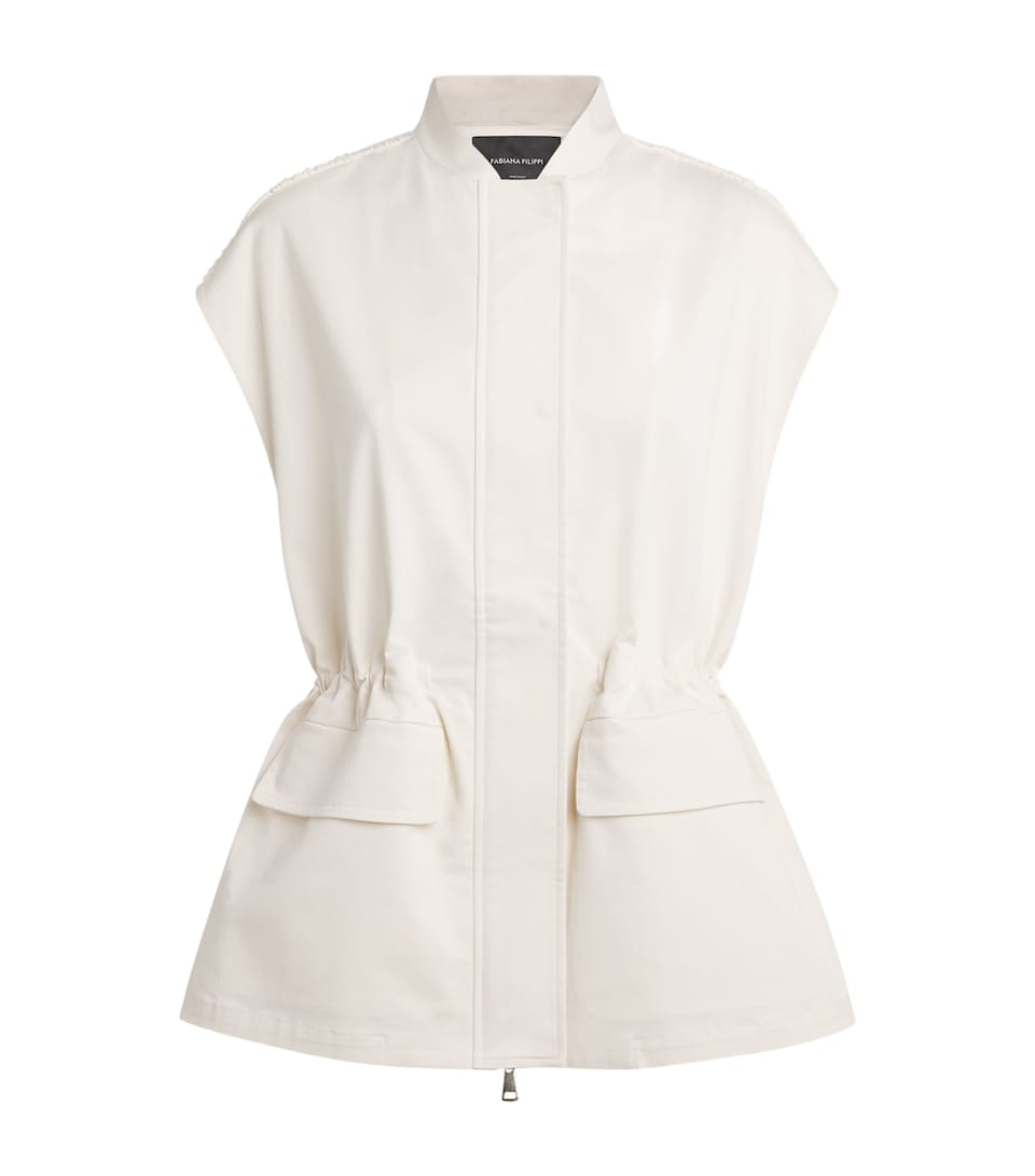 Cotton-Blend Knit Gilet