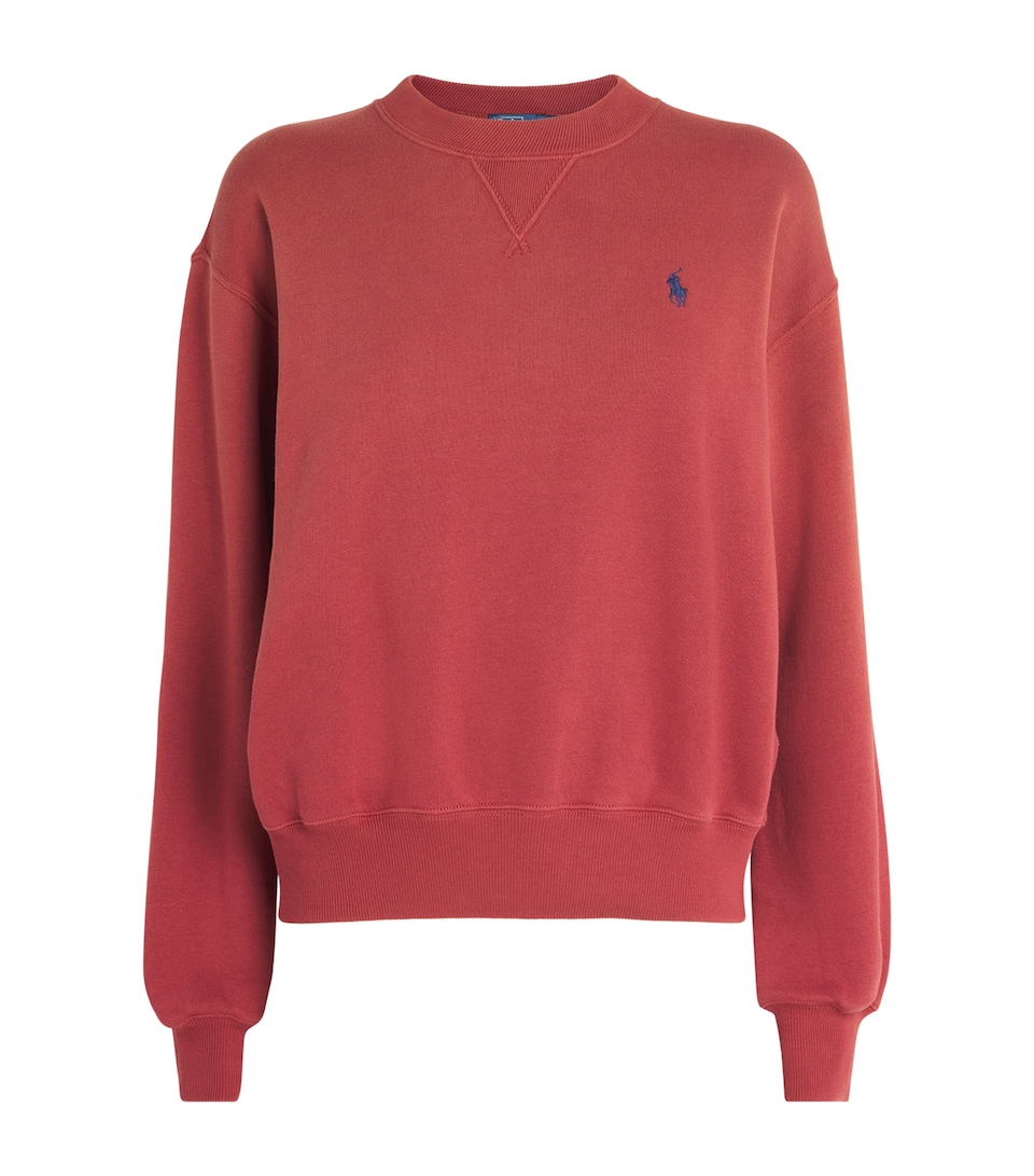 Cotton-Blend Polo Pony Sweatshirt