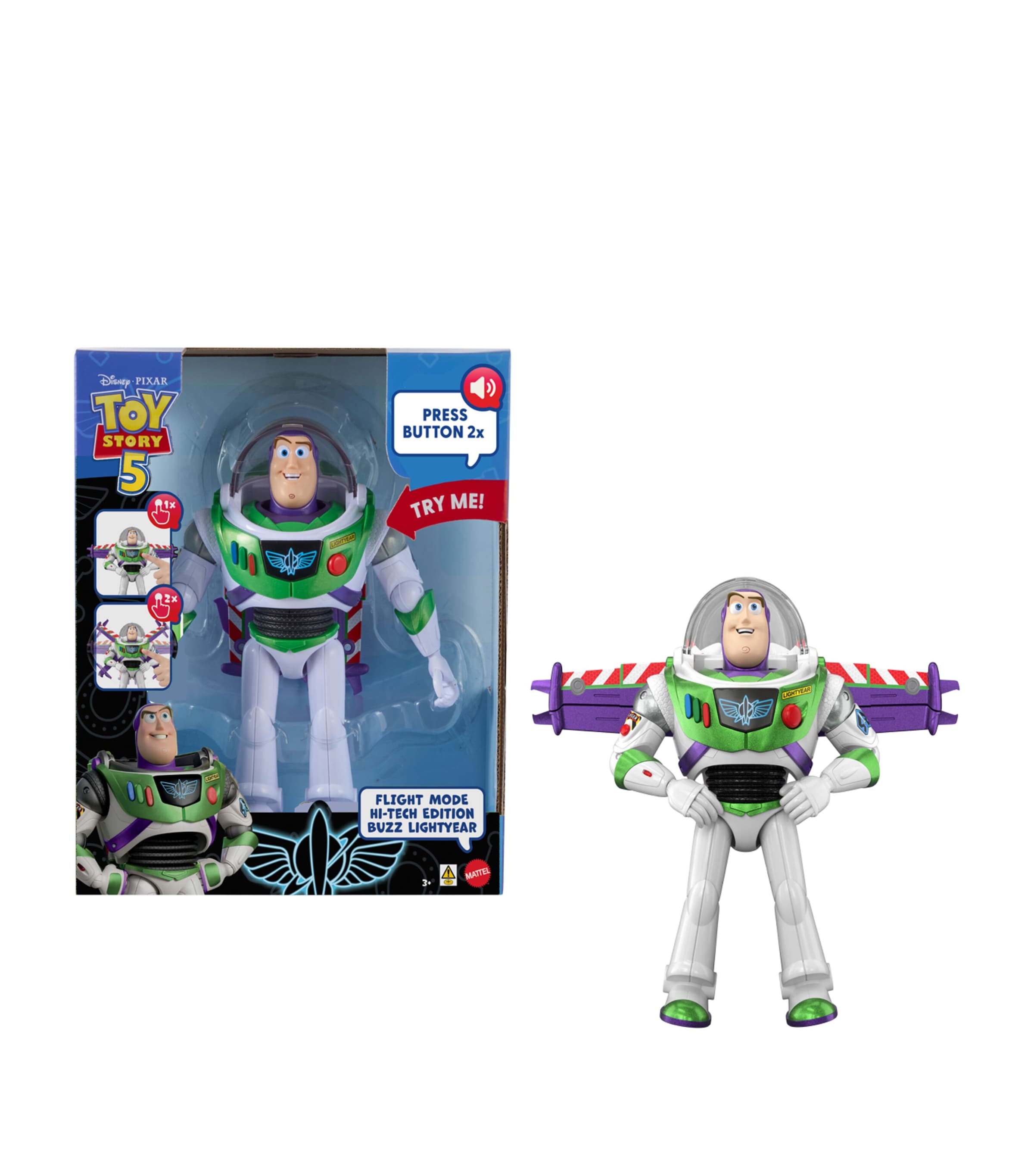 Disney Toy Story 12” Scale Flight Mode Hi-Tech Edition Buzz Lightyear