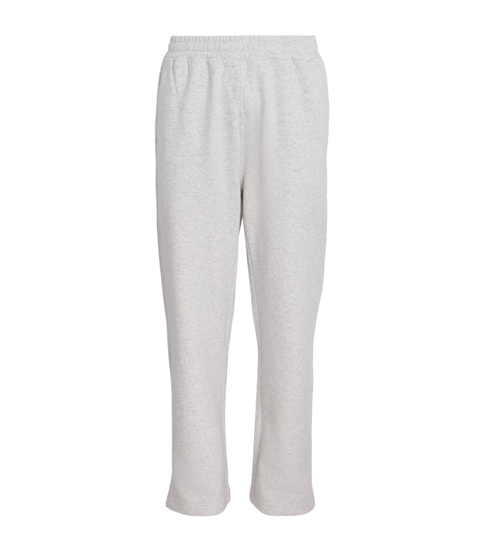 COLE BUXTON Mens Cotton Uncuffed Sweatpants Light Grey Marl